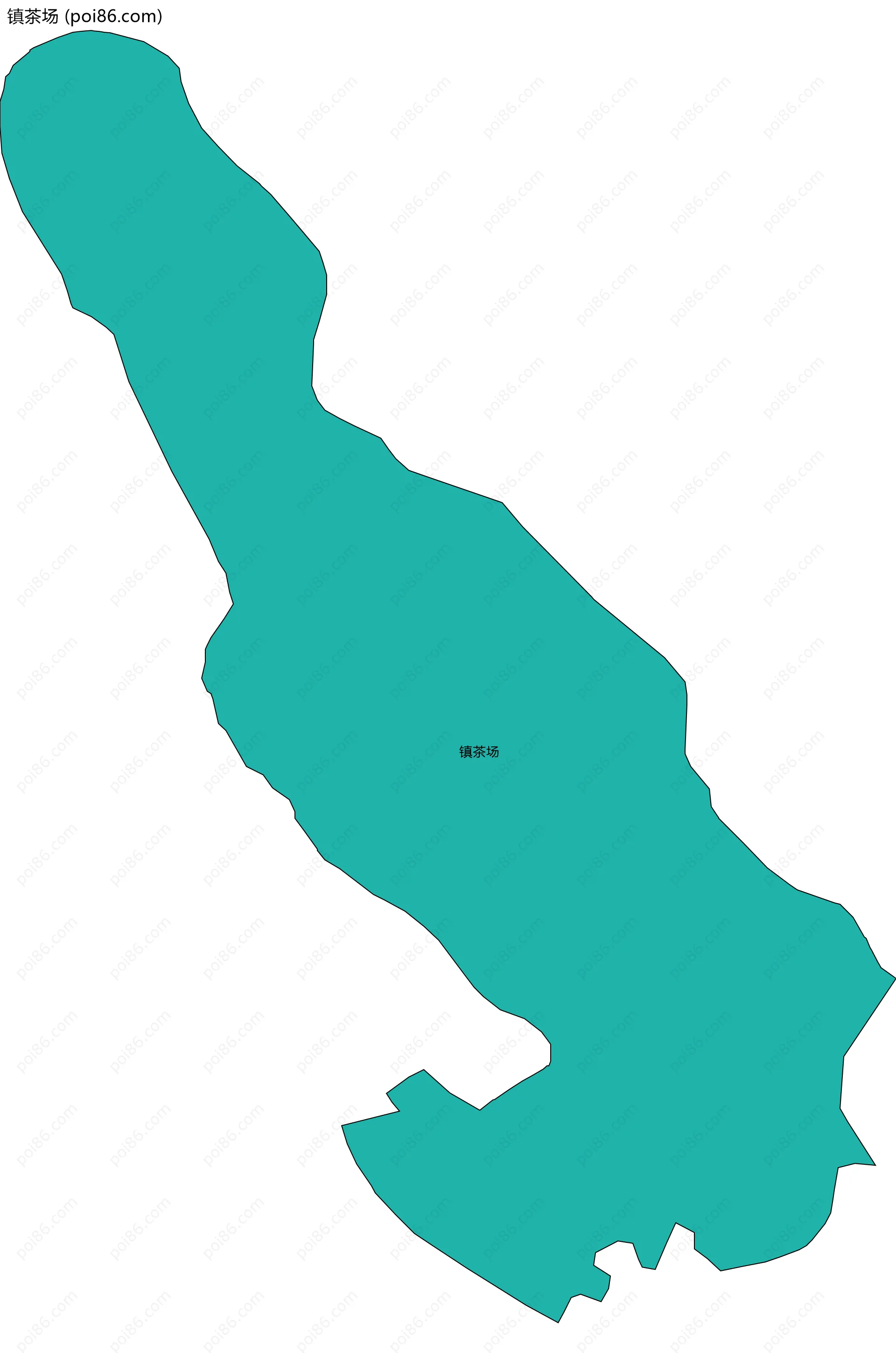 镇茶场边界地图