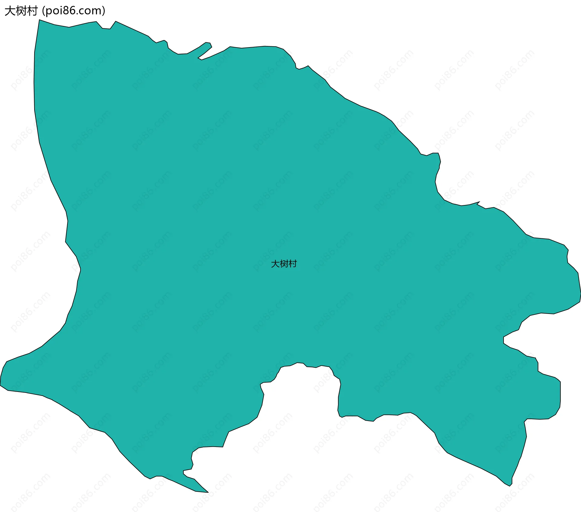 大树村边界地图