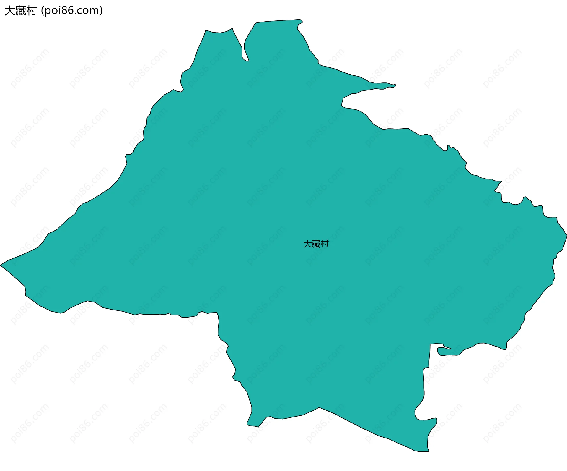大藏村边界地图