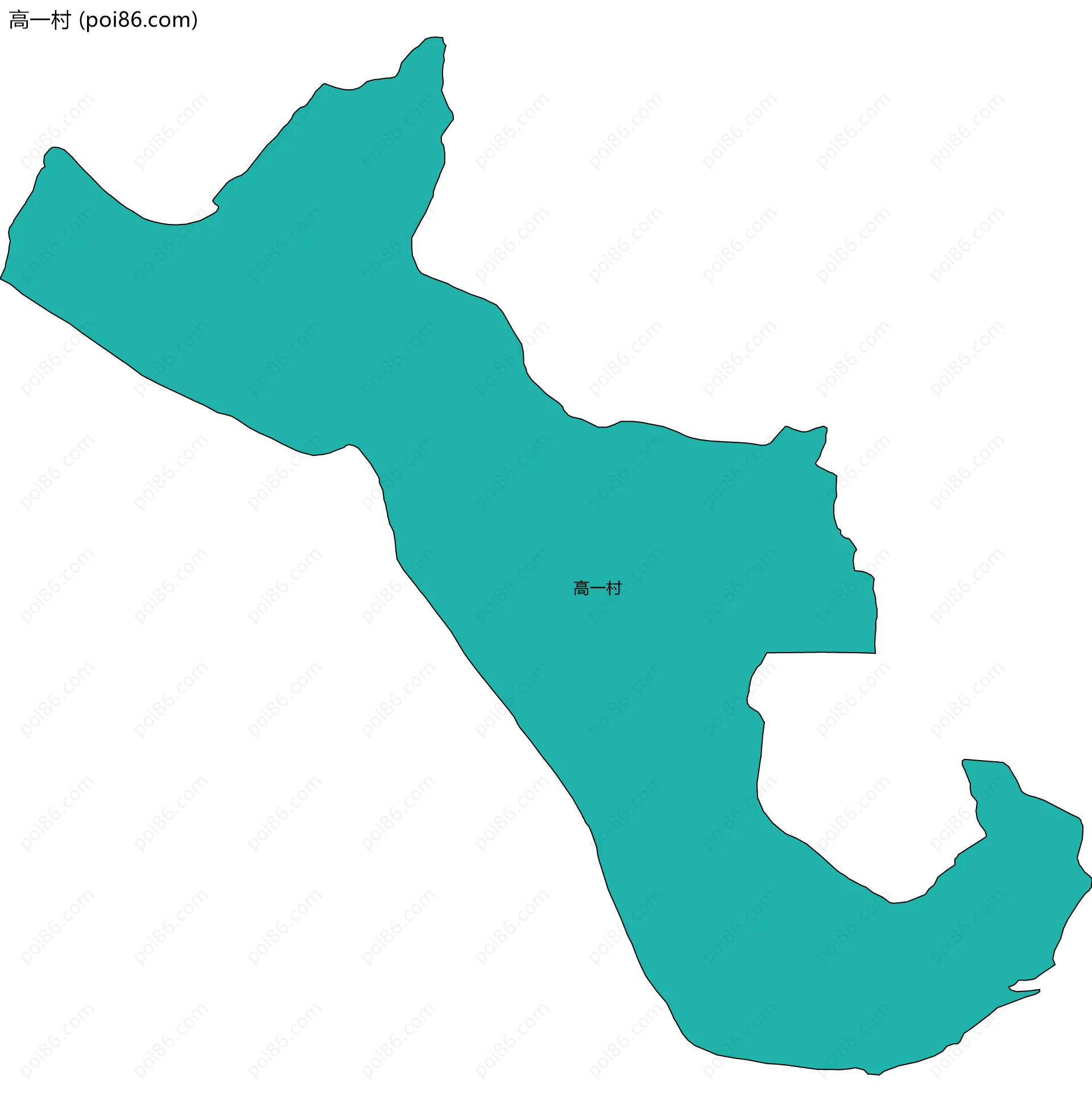 高一村边界地图
