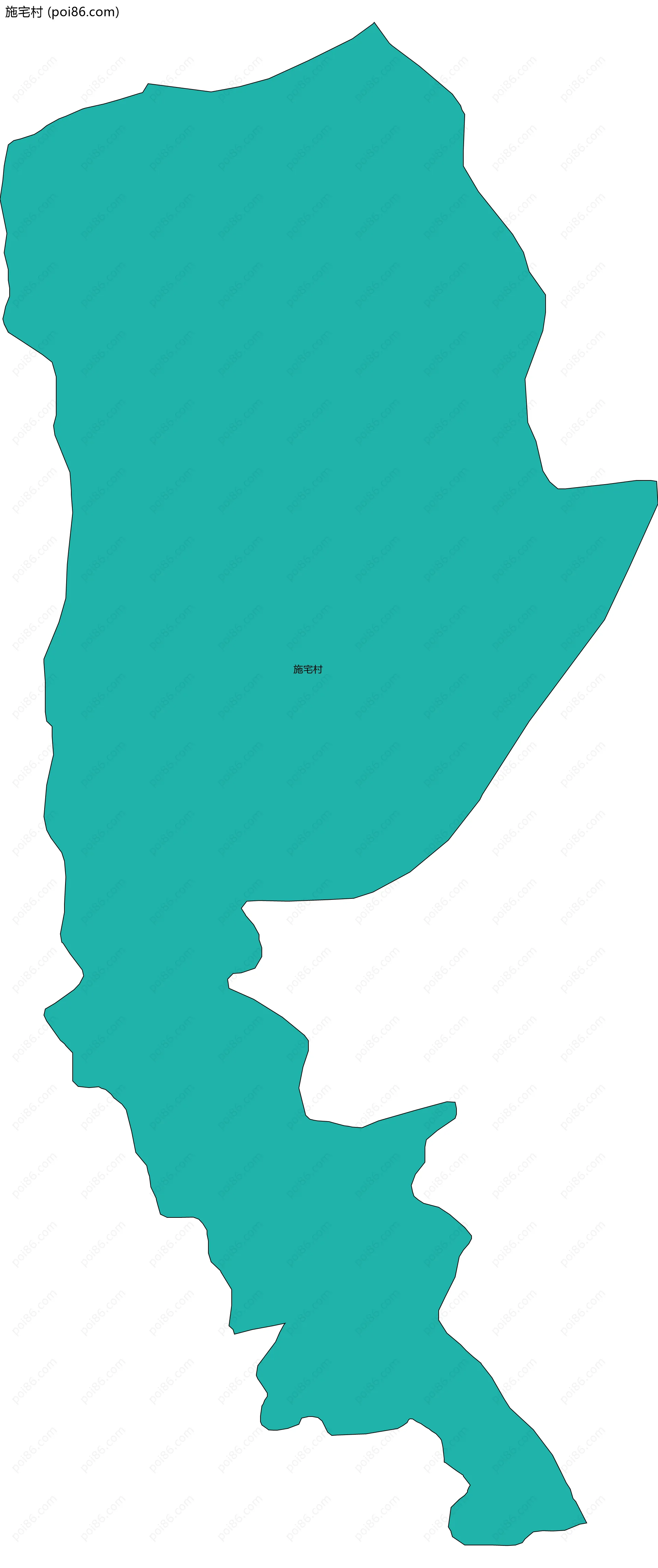 施宅村边界地图