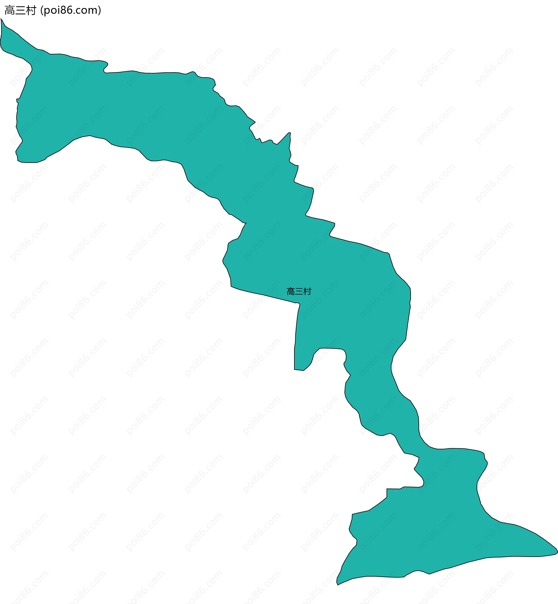 高三村边界地图