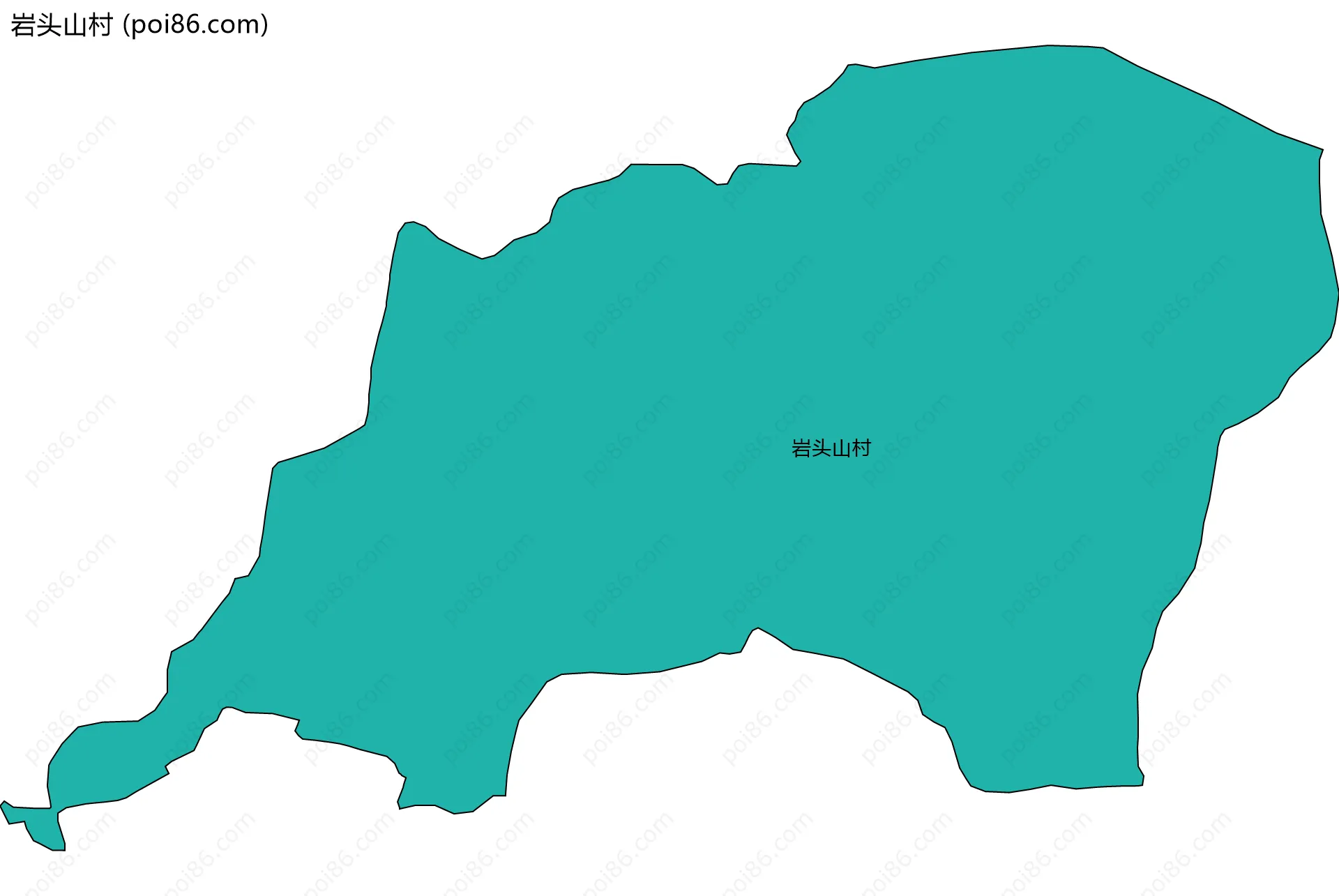 岩头山村边界地图
