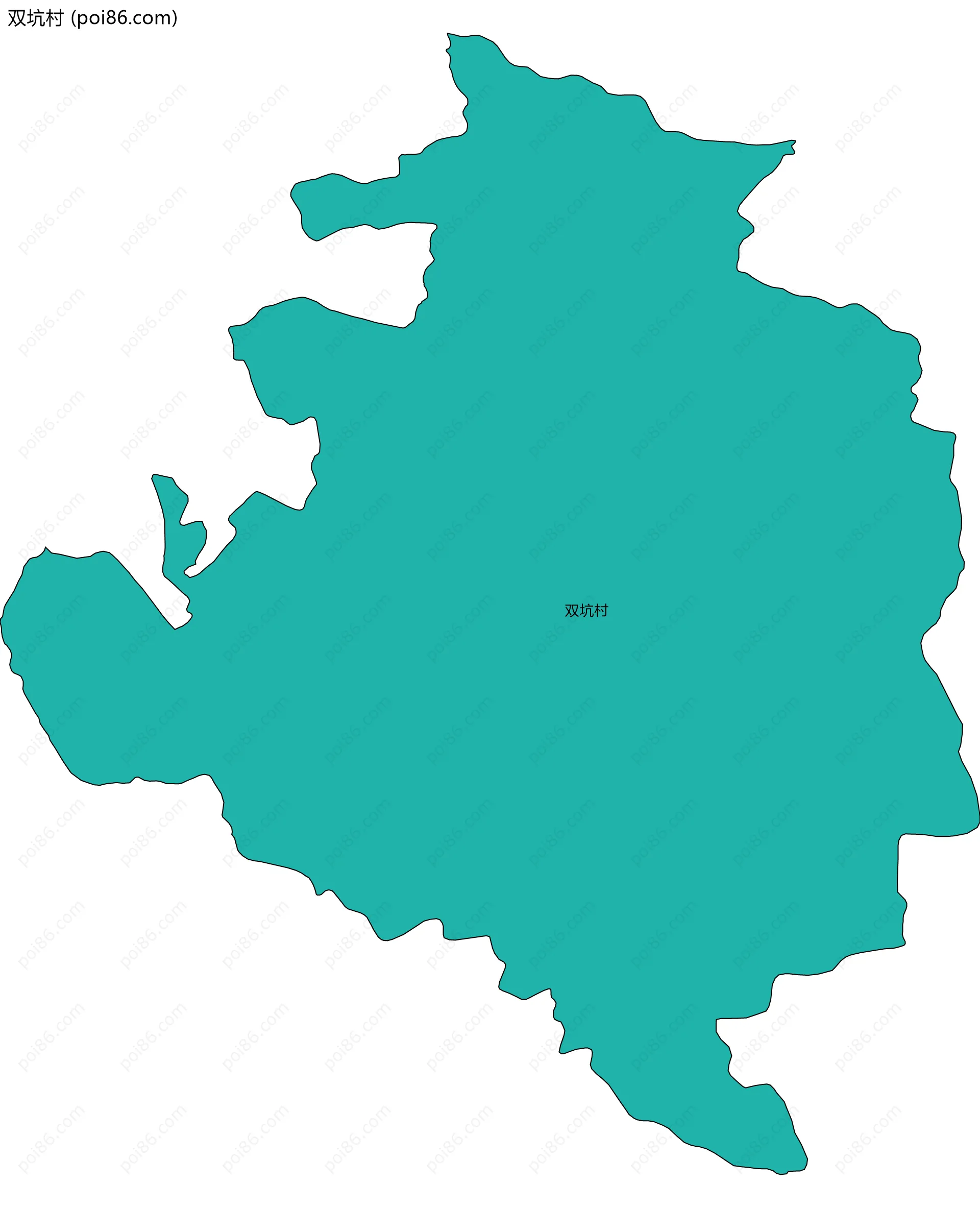 双坑村边界地图