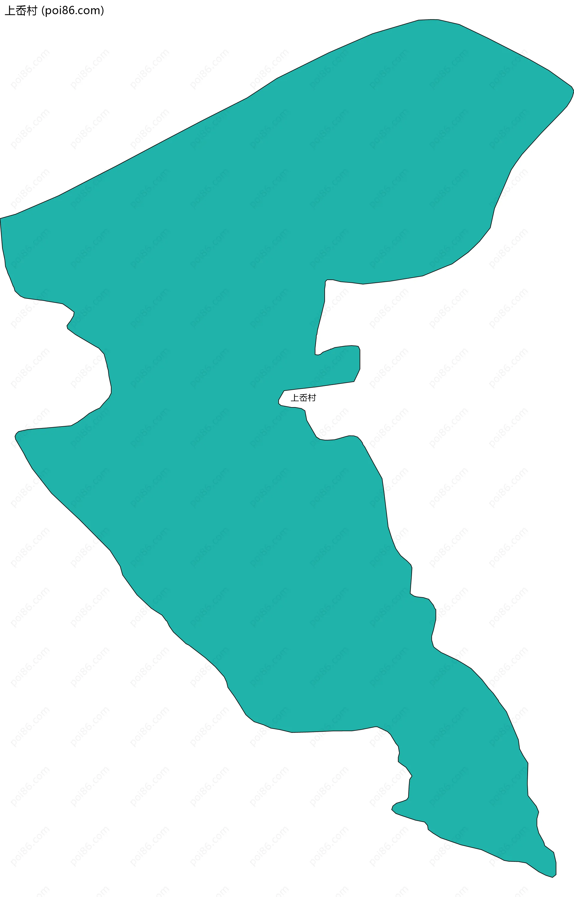 上岙村边界地图