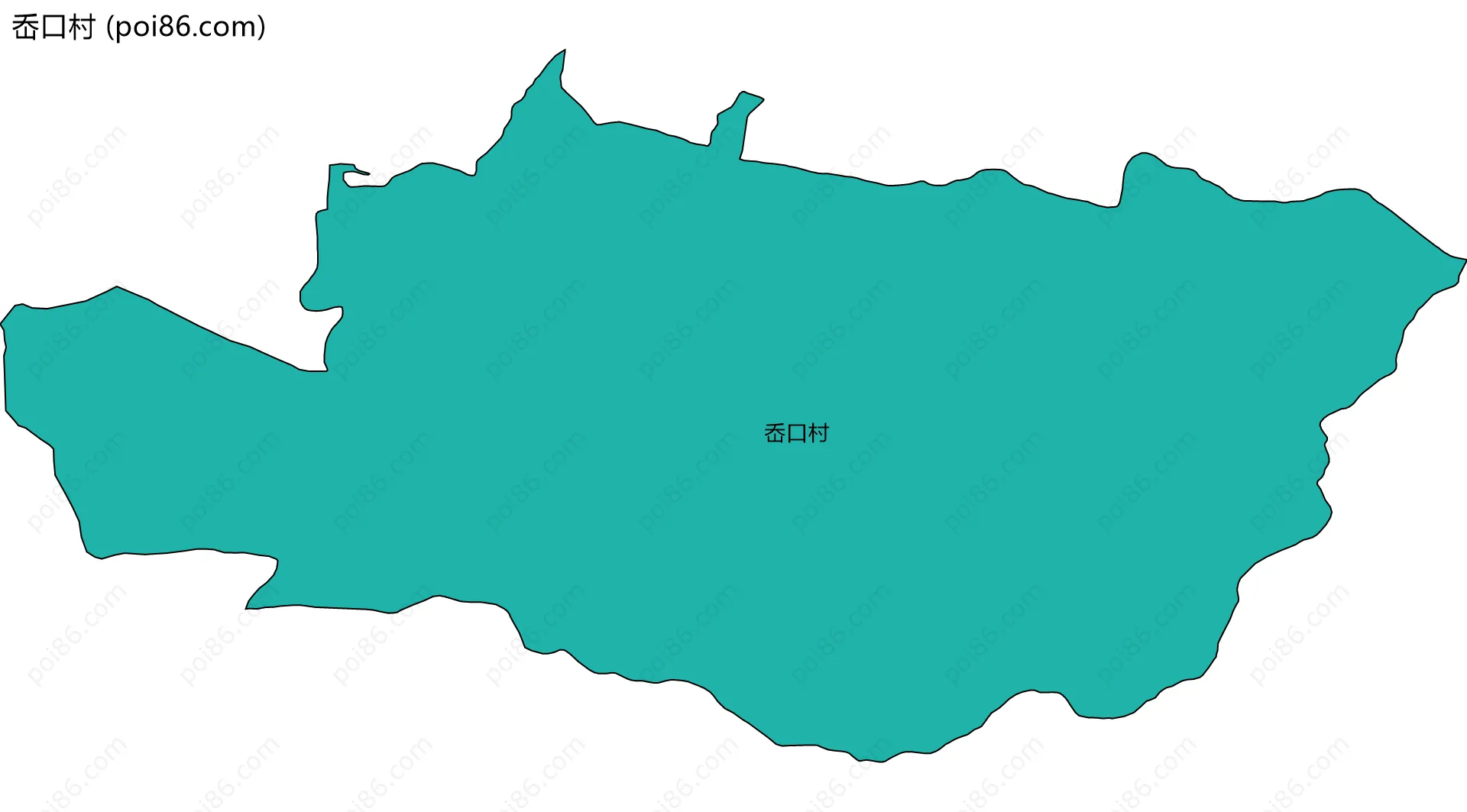 岙口村边界地图