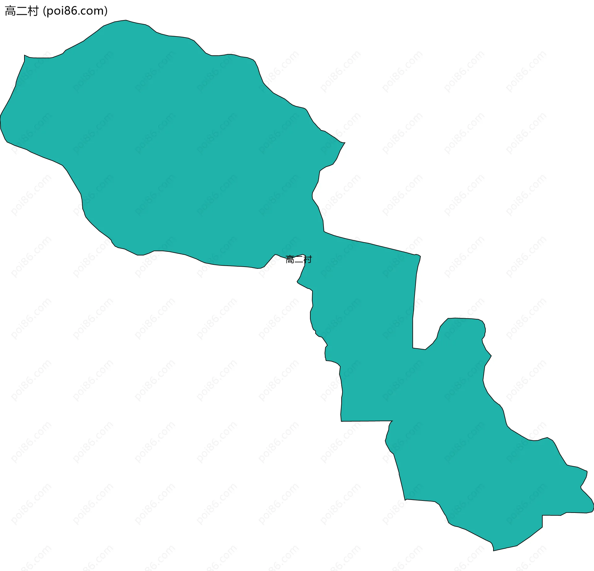 高二村边界地图