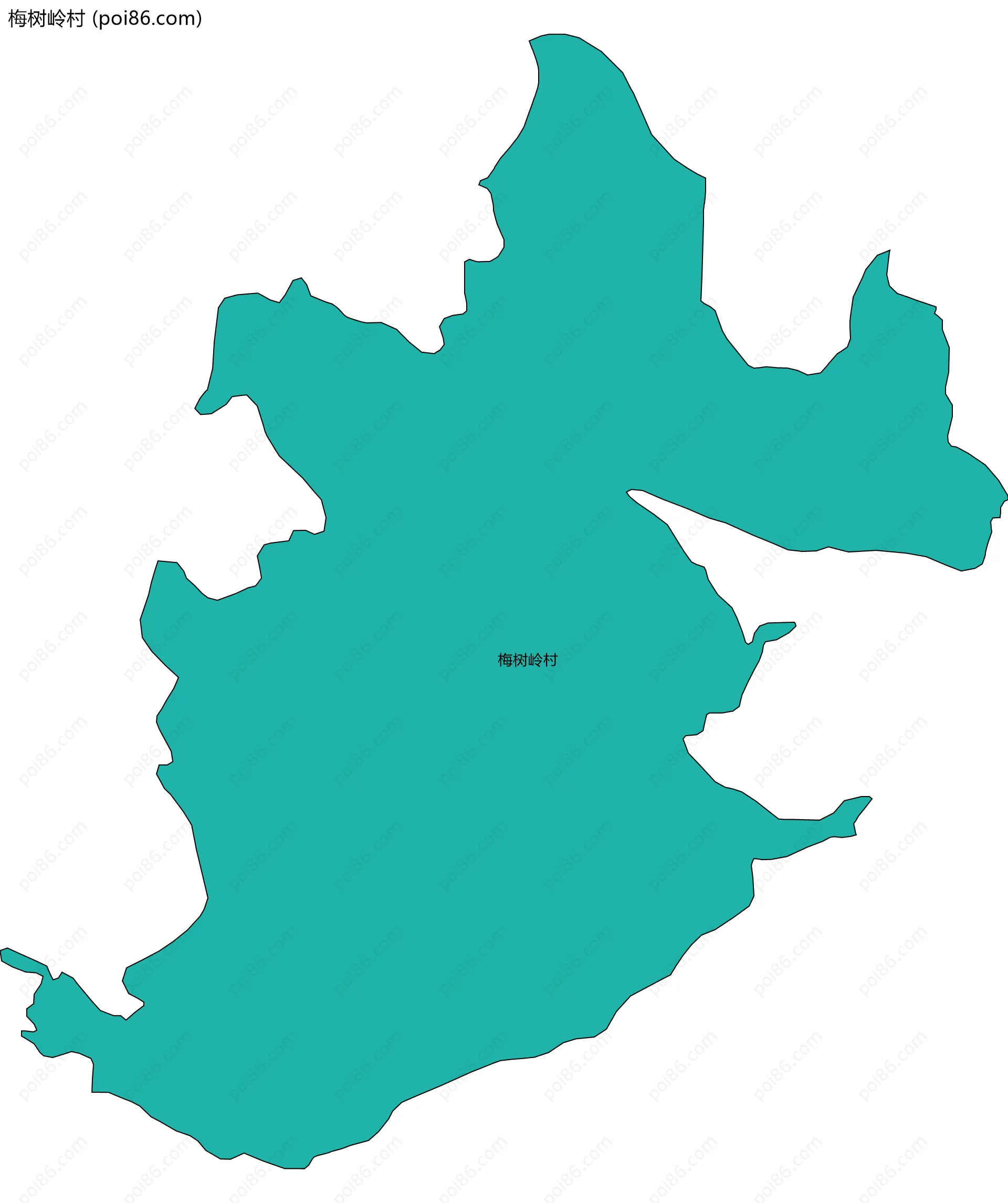 梅树岭村边界地图