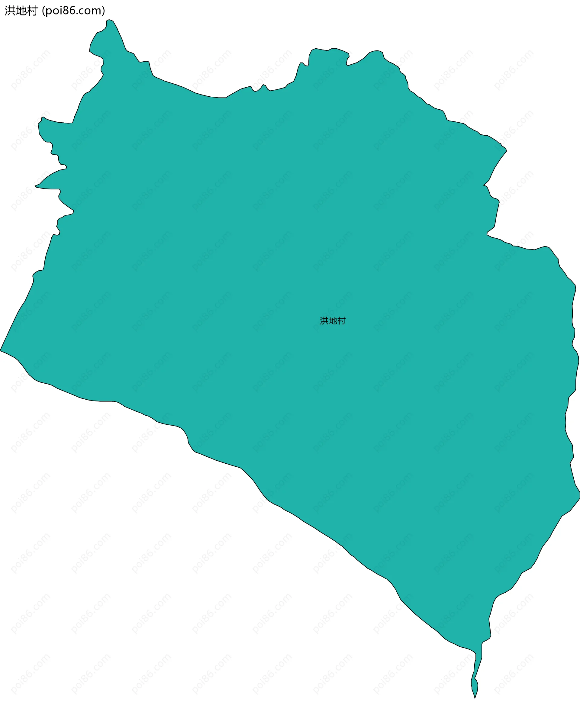 洪地村边界地图