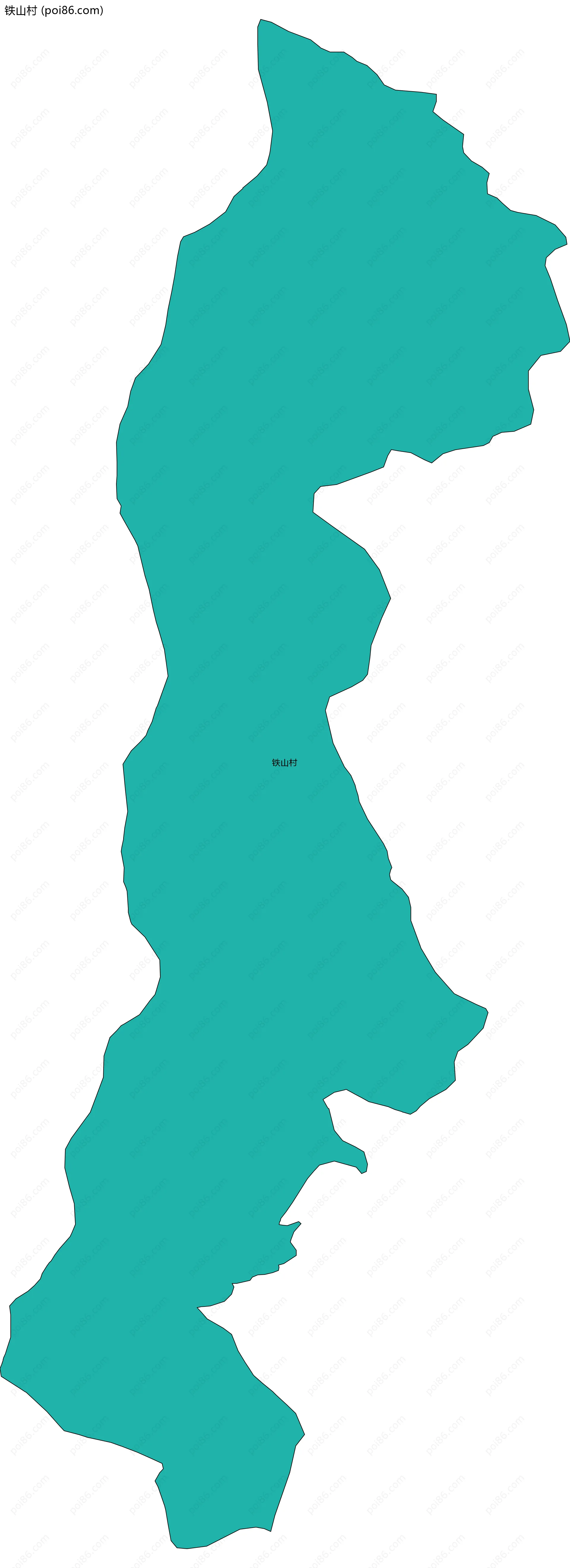 铁山村边界地图