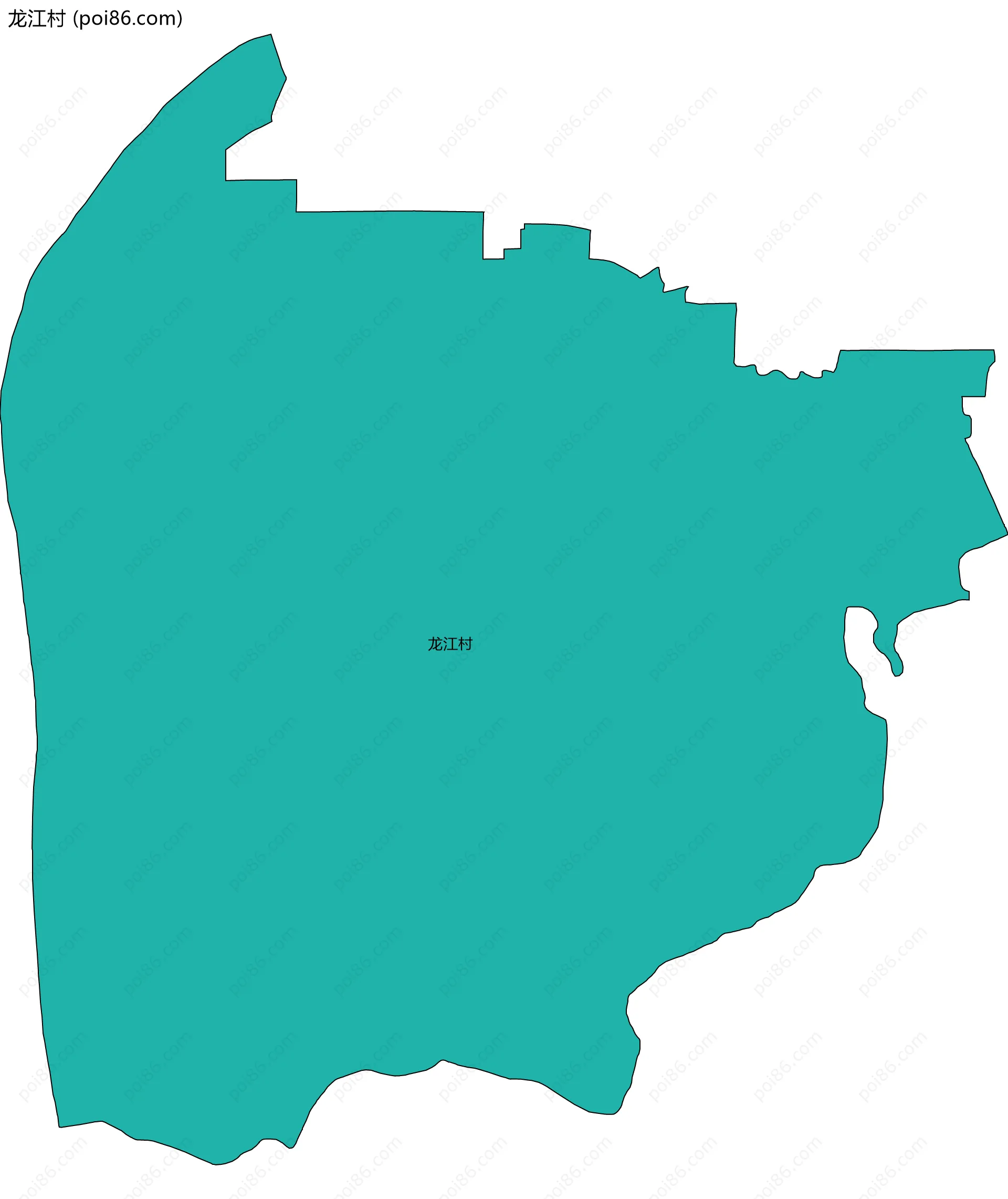 龙江村边界地图