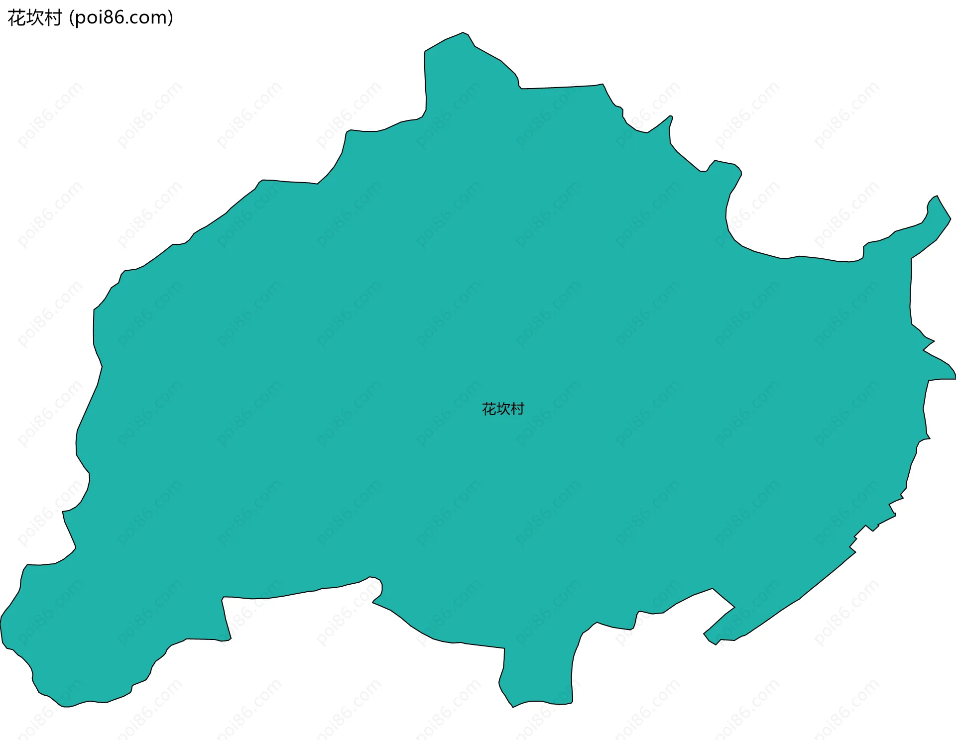 花坎村边界地图