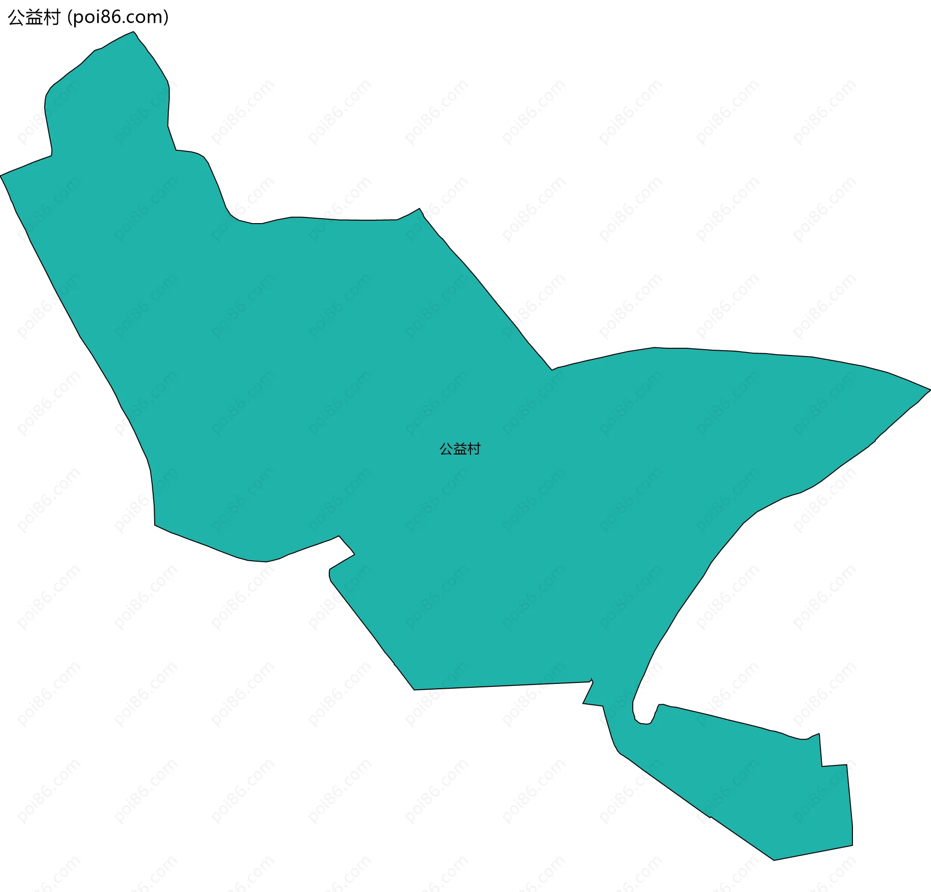 公益村边界地图