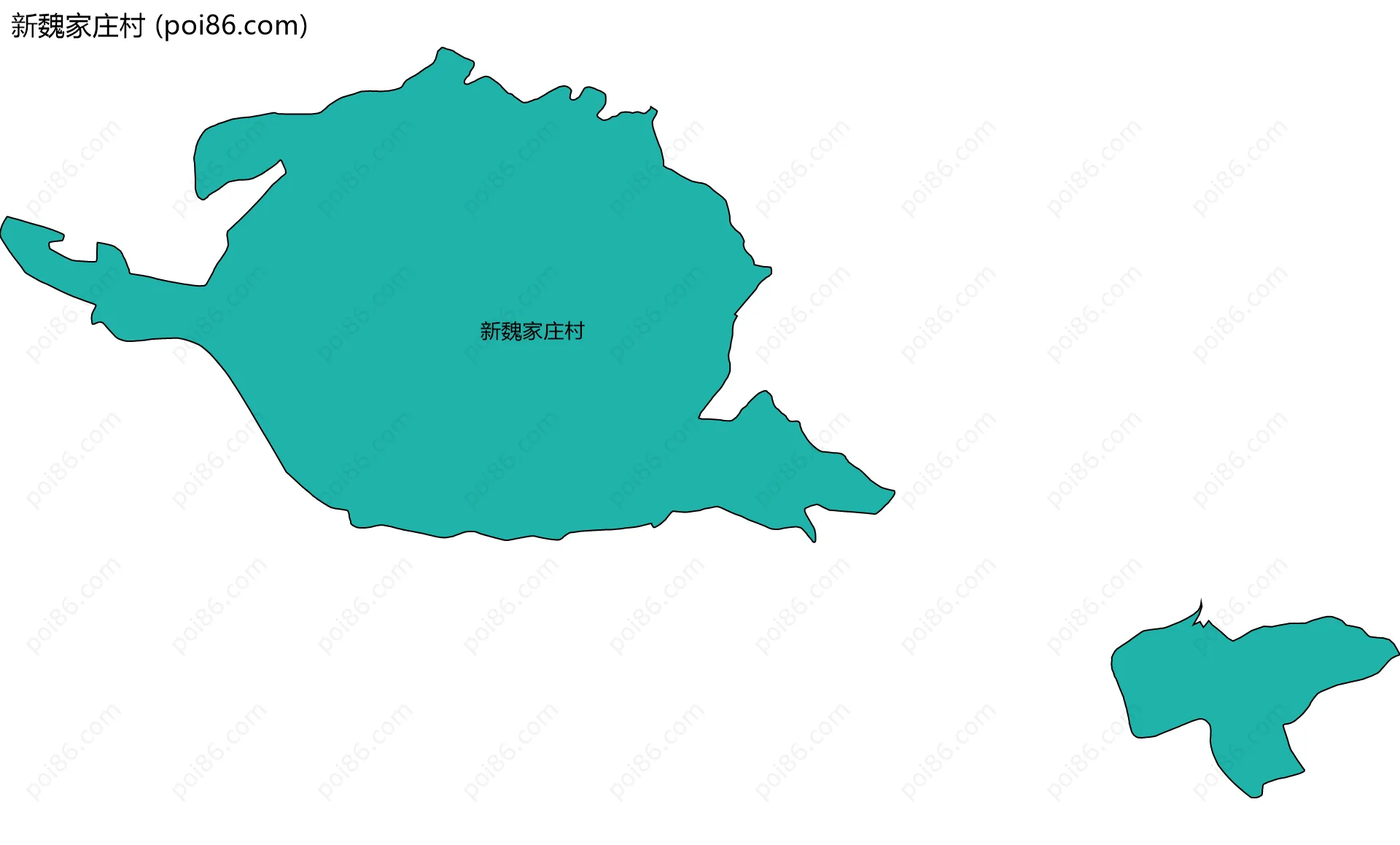 新魏家庄村边界地图