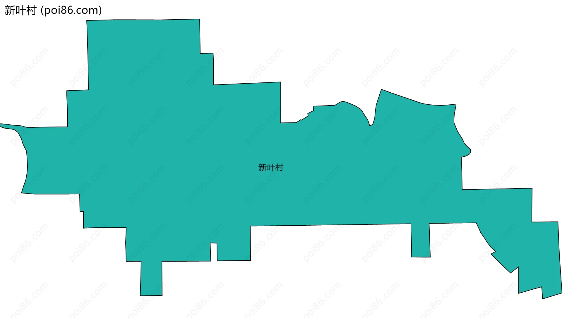 新叶村边界地图