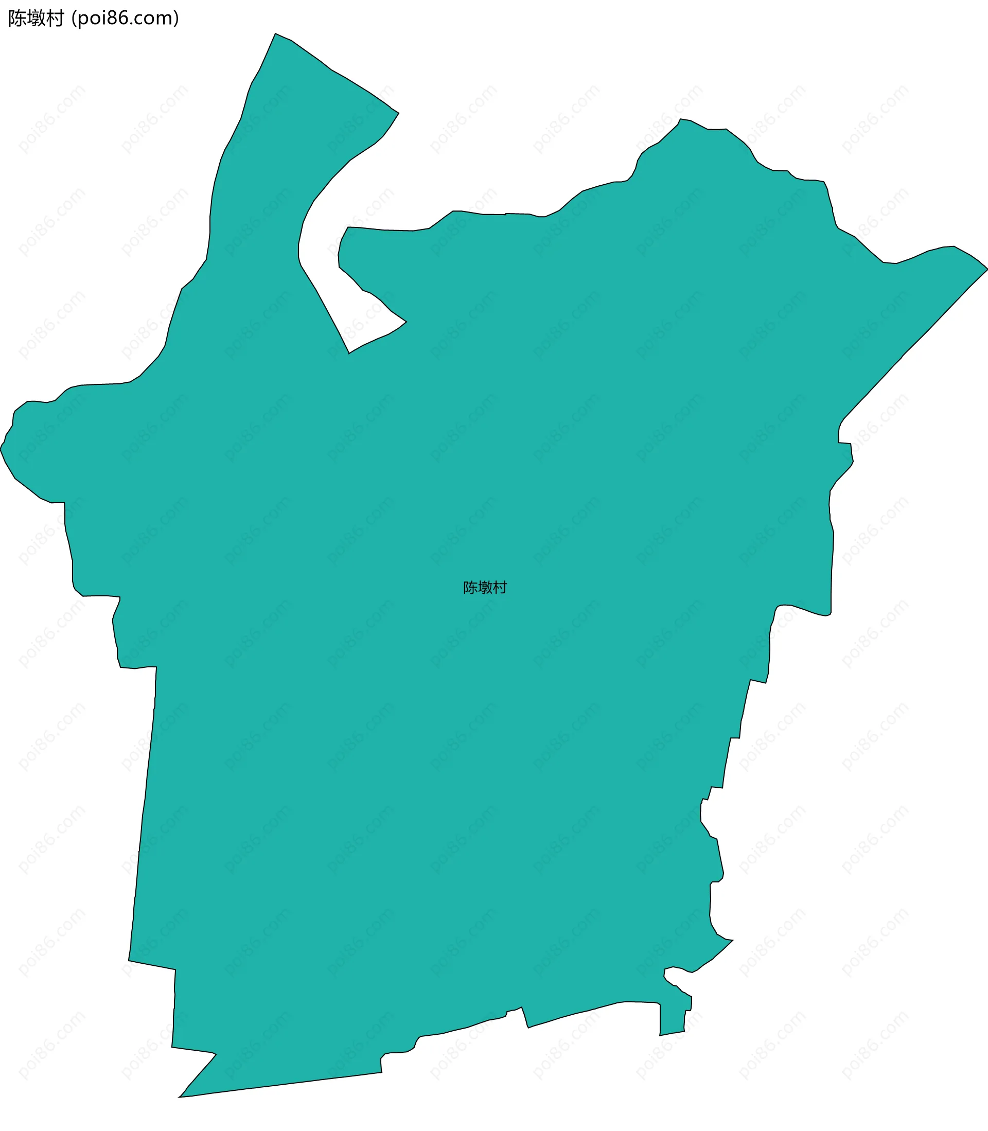 陈墩村边界地图