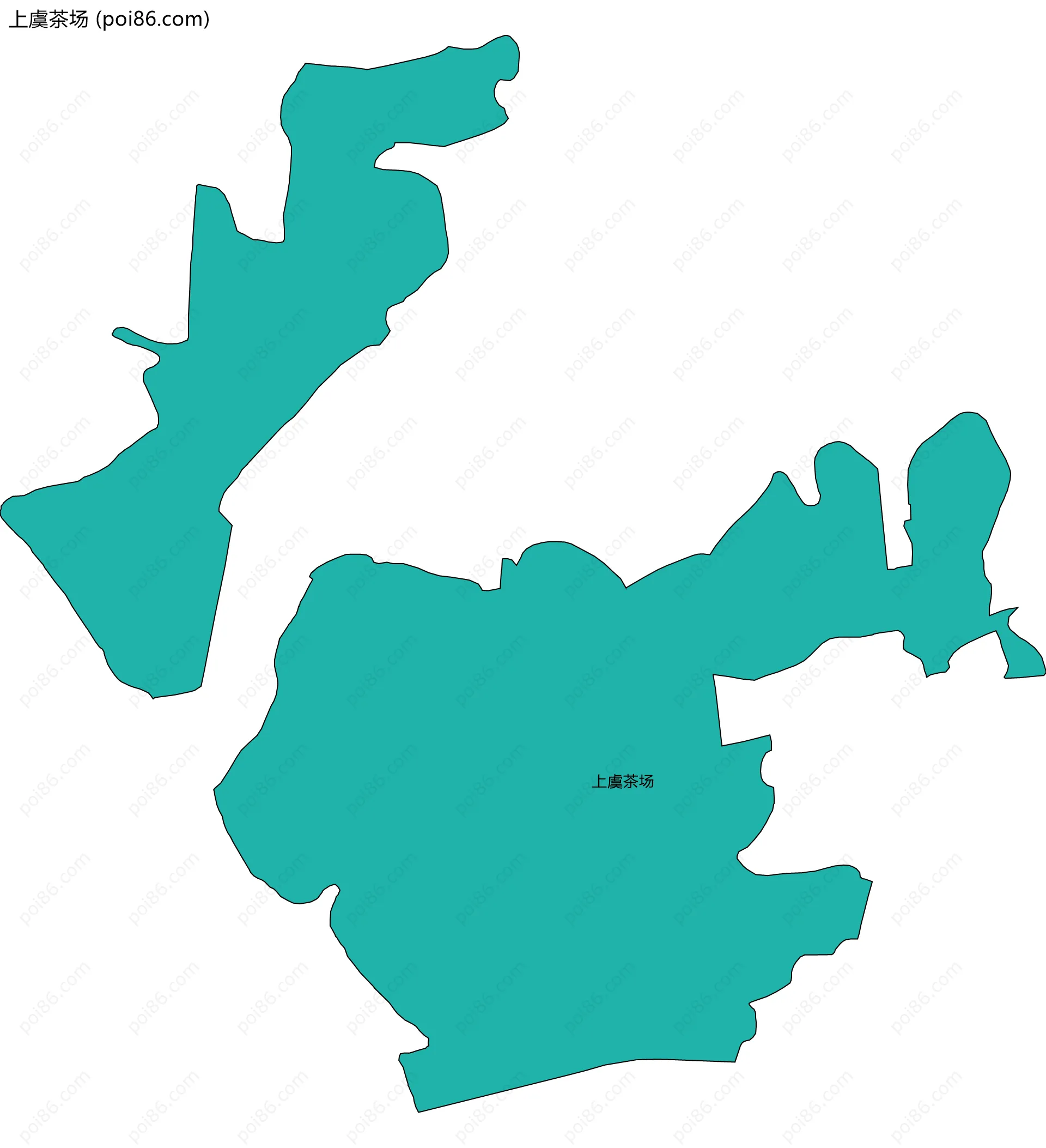 上虞茶场边界地图