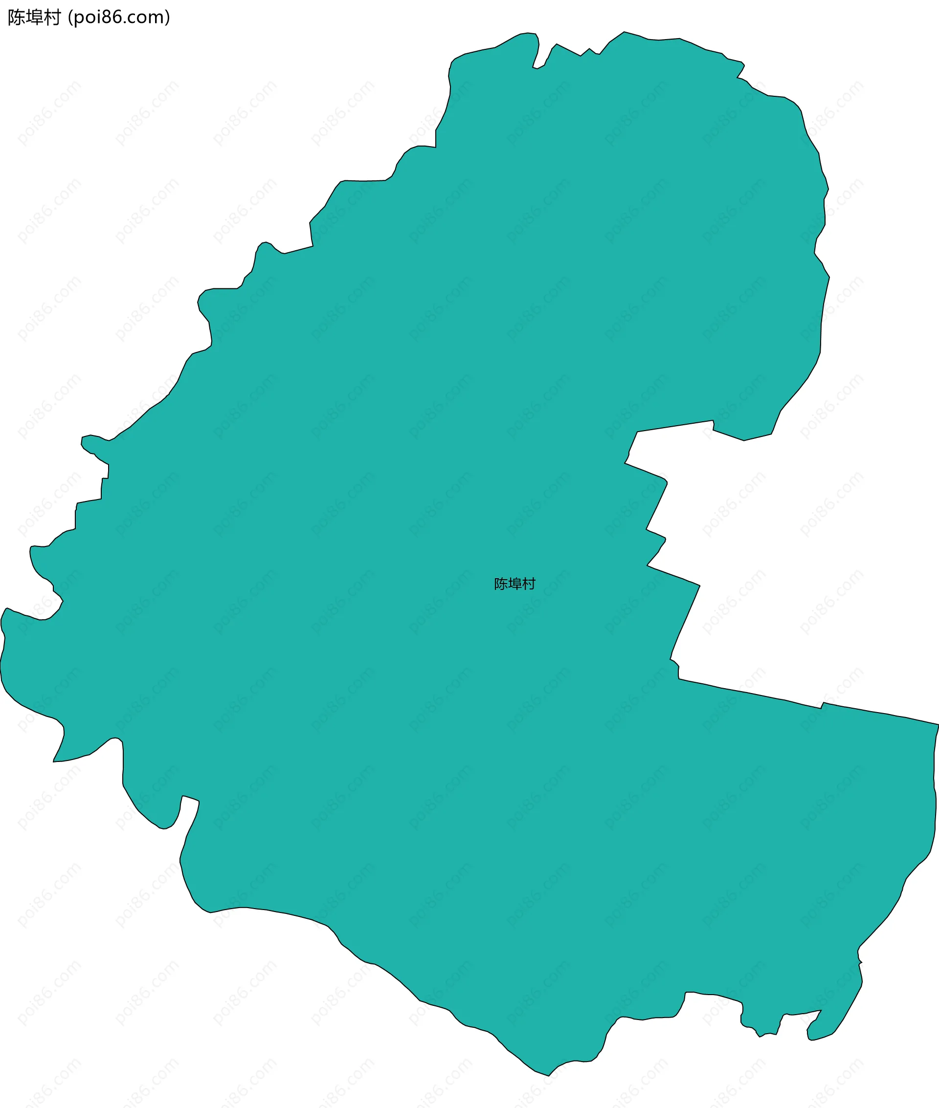 陈埠村边界地图