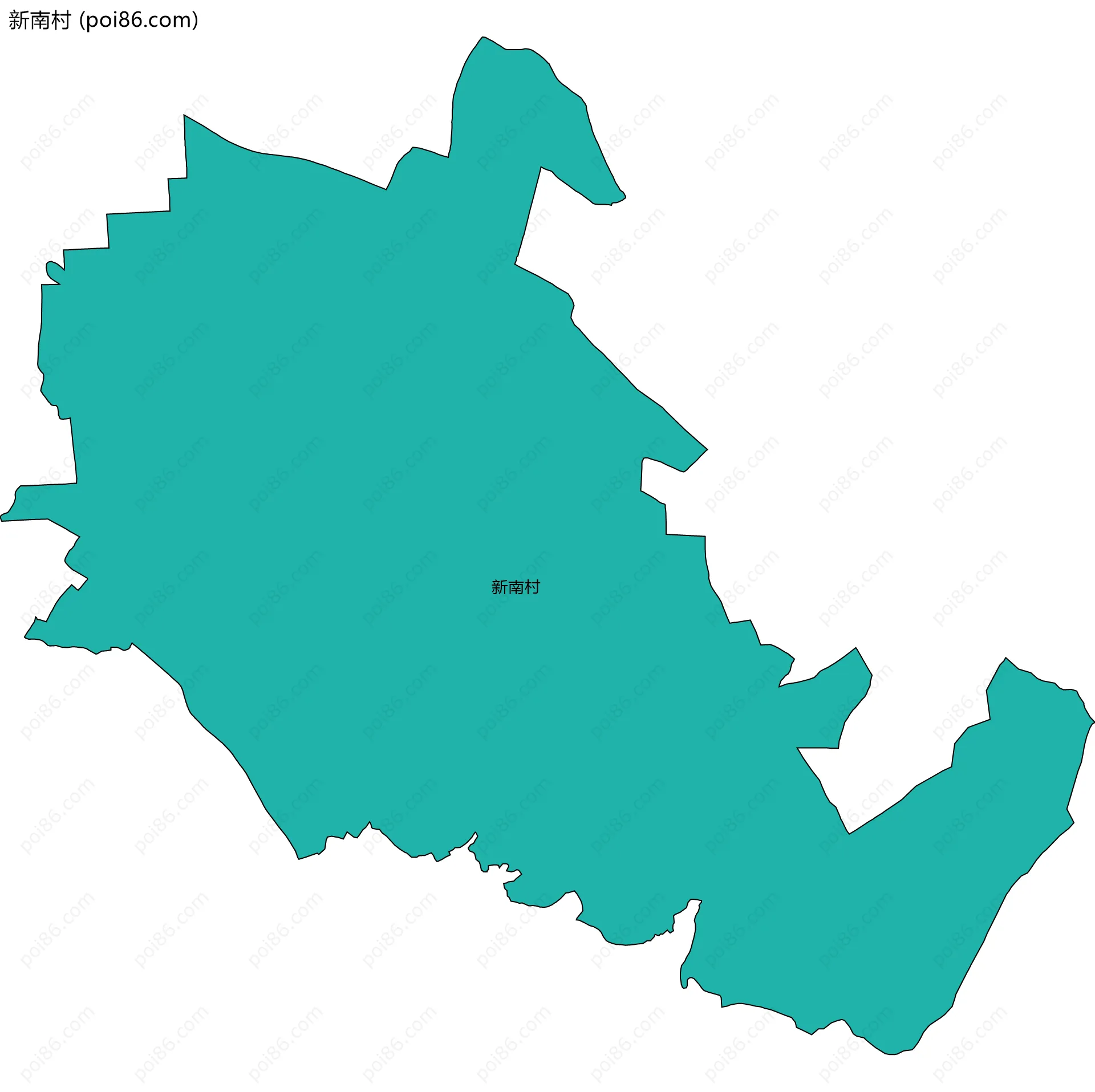 新南村边界地图