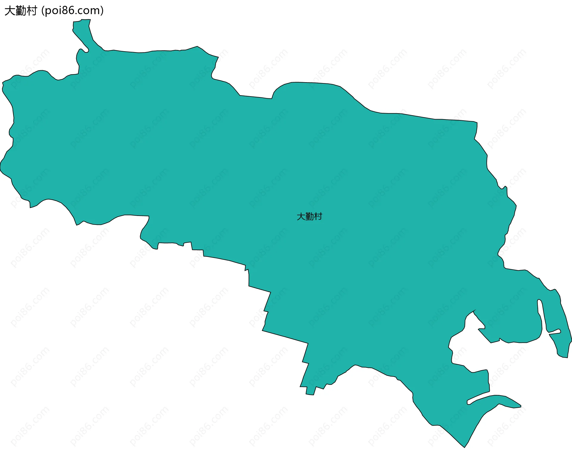 大勤村边界地图