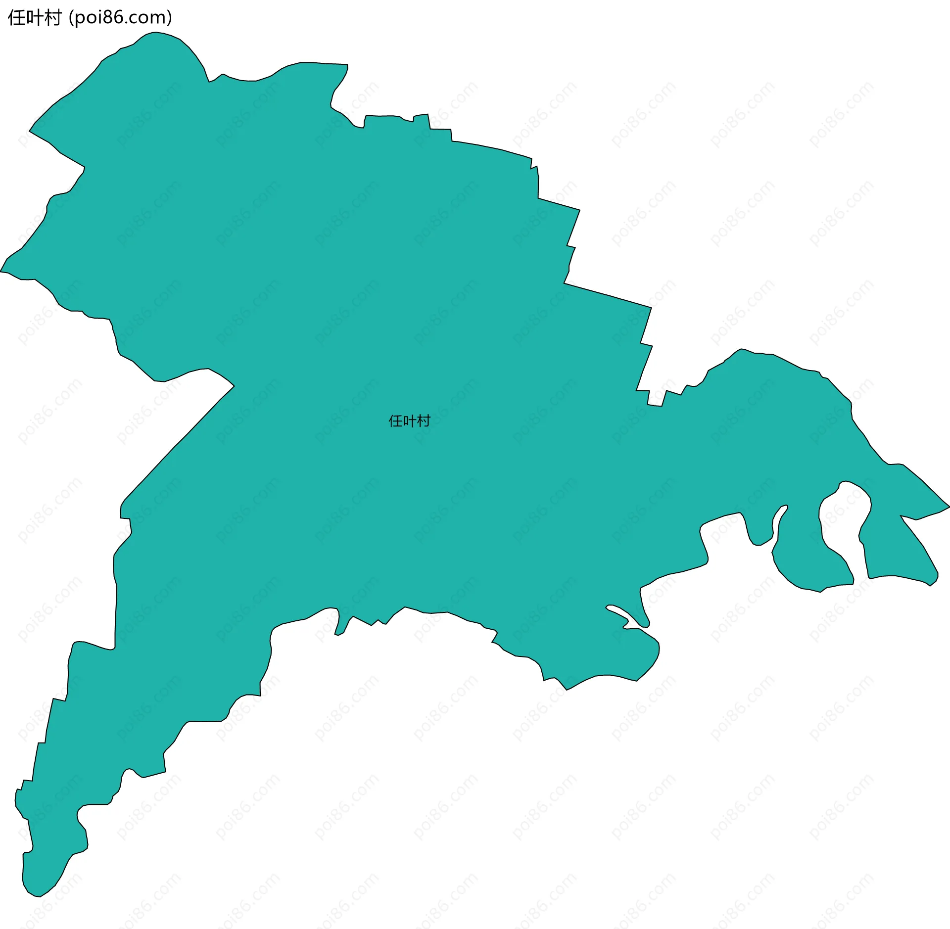 任叶村边界地图