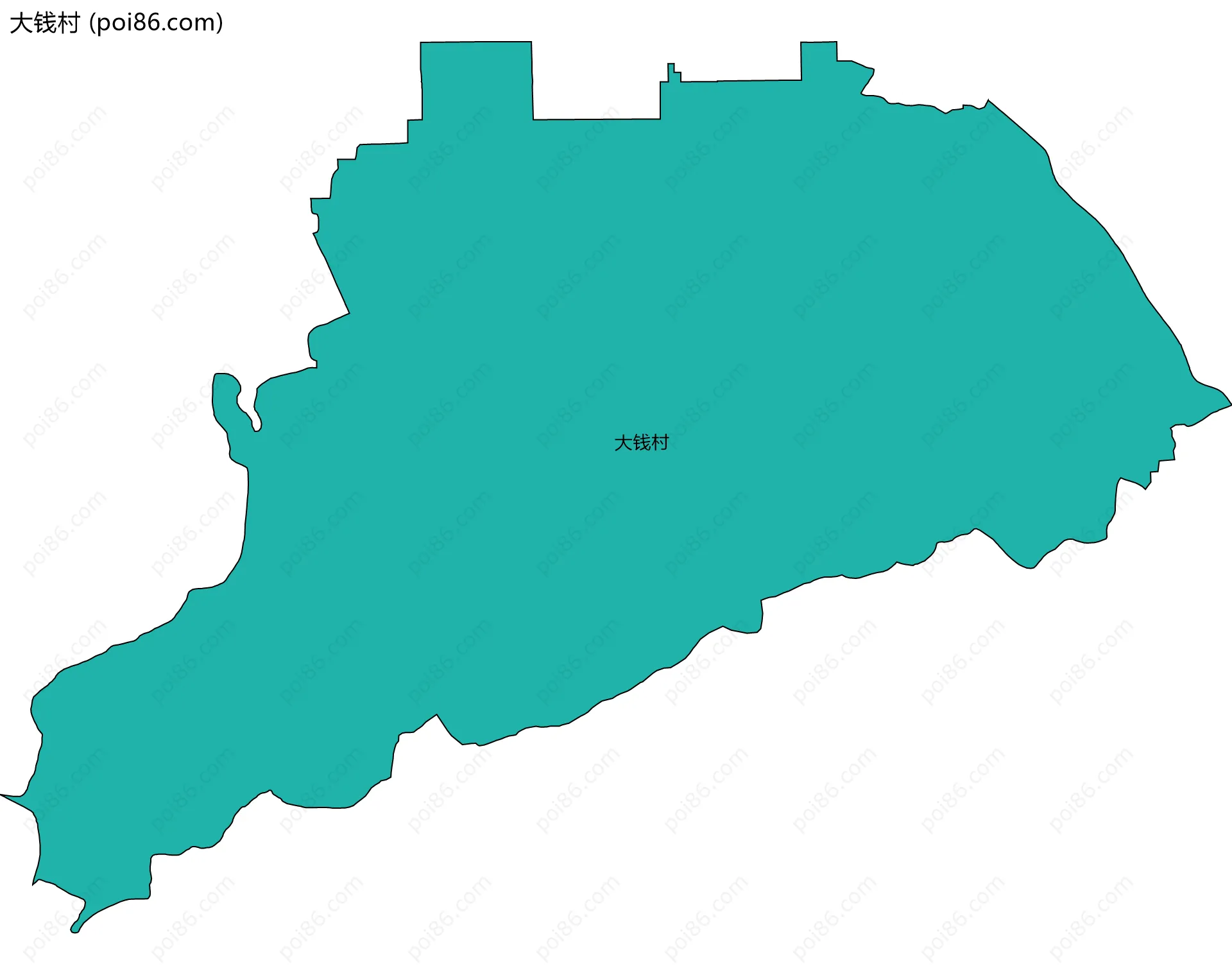 大钱村边界地图