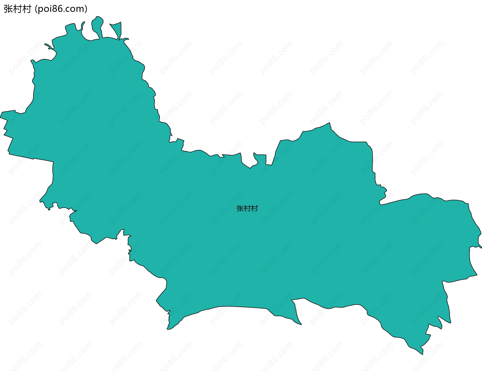 张村村边界地图