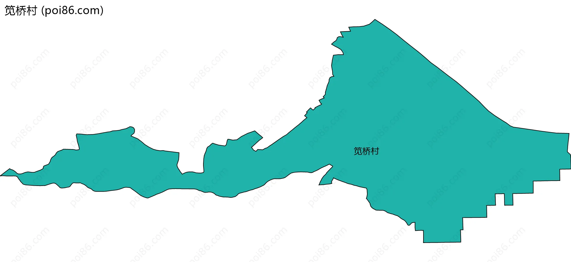 笕桥村边界地图