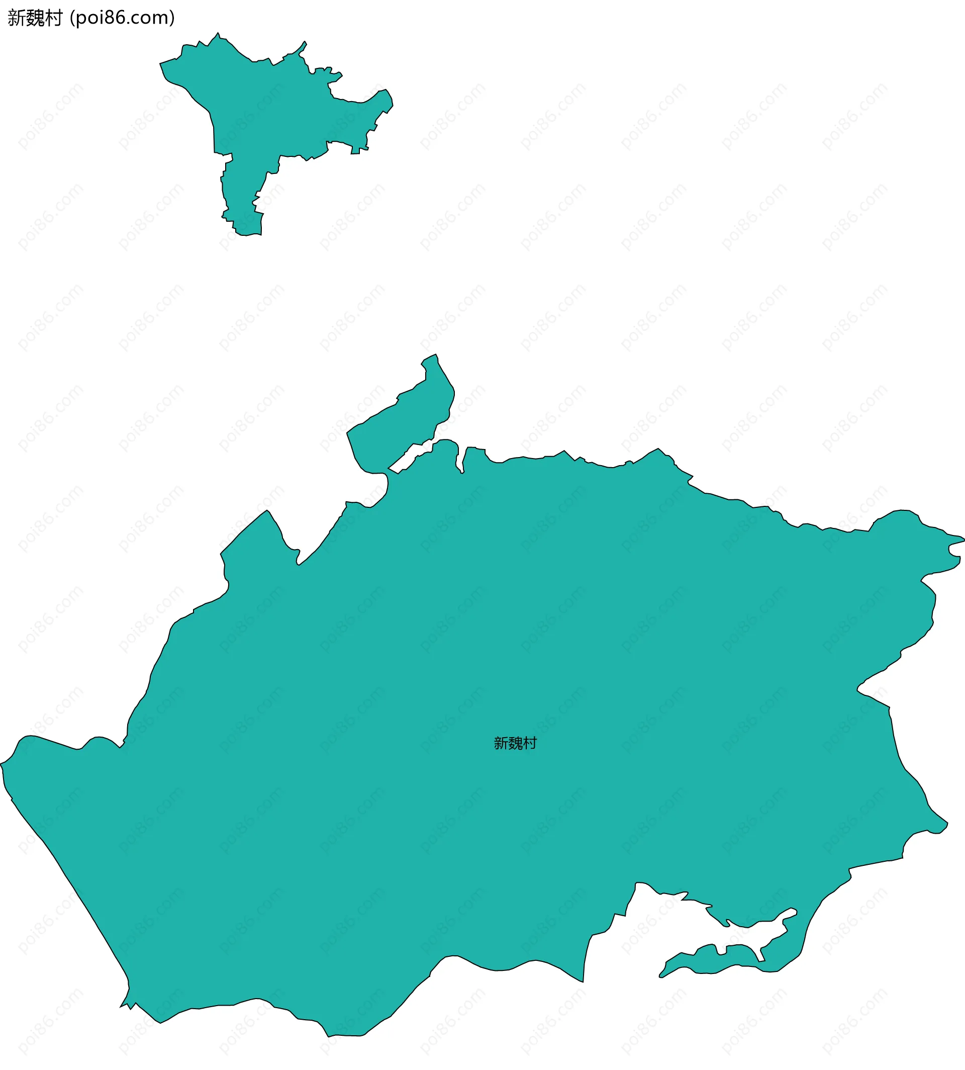 新魏村边界地图