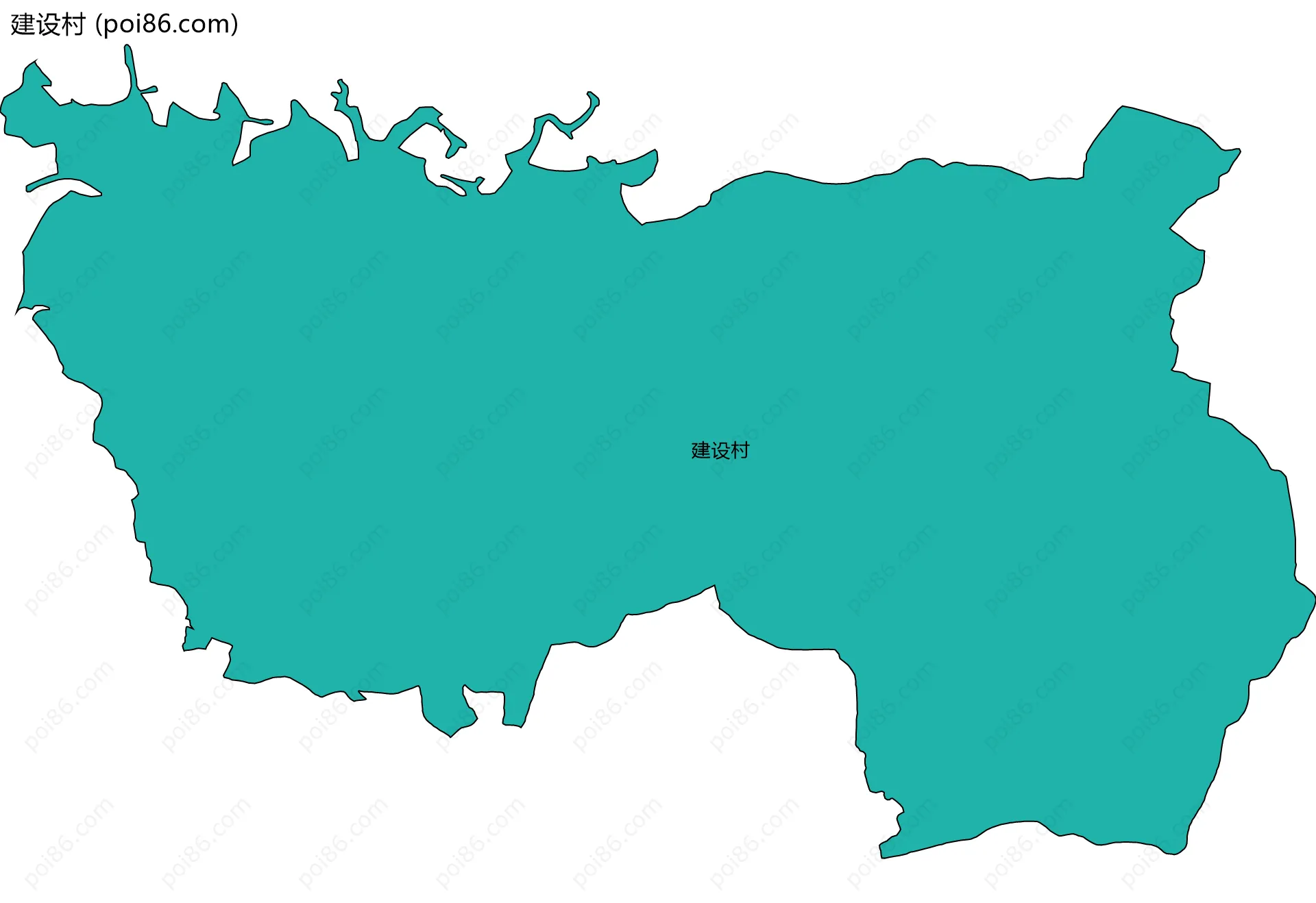 建设村边界地图