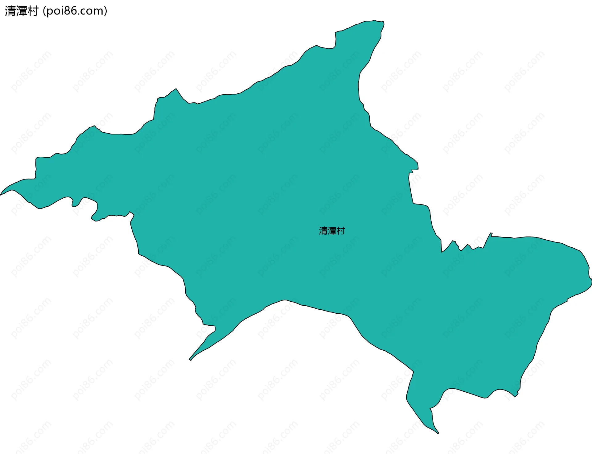 清潭村边界地图