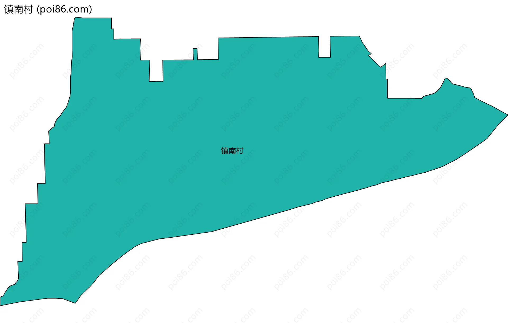 镇南村边界地图