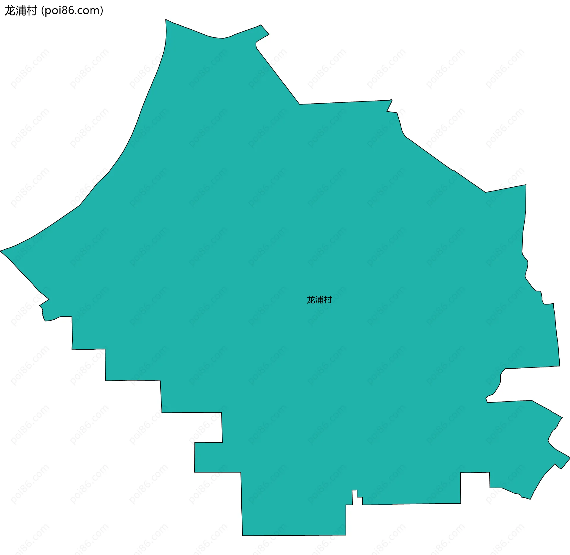 龙浦村边界地图
