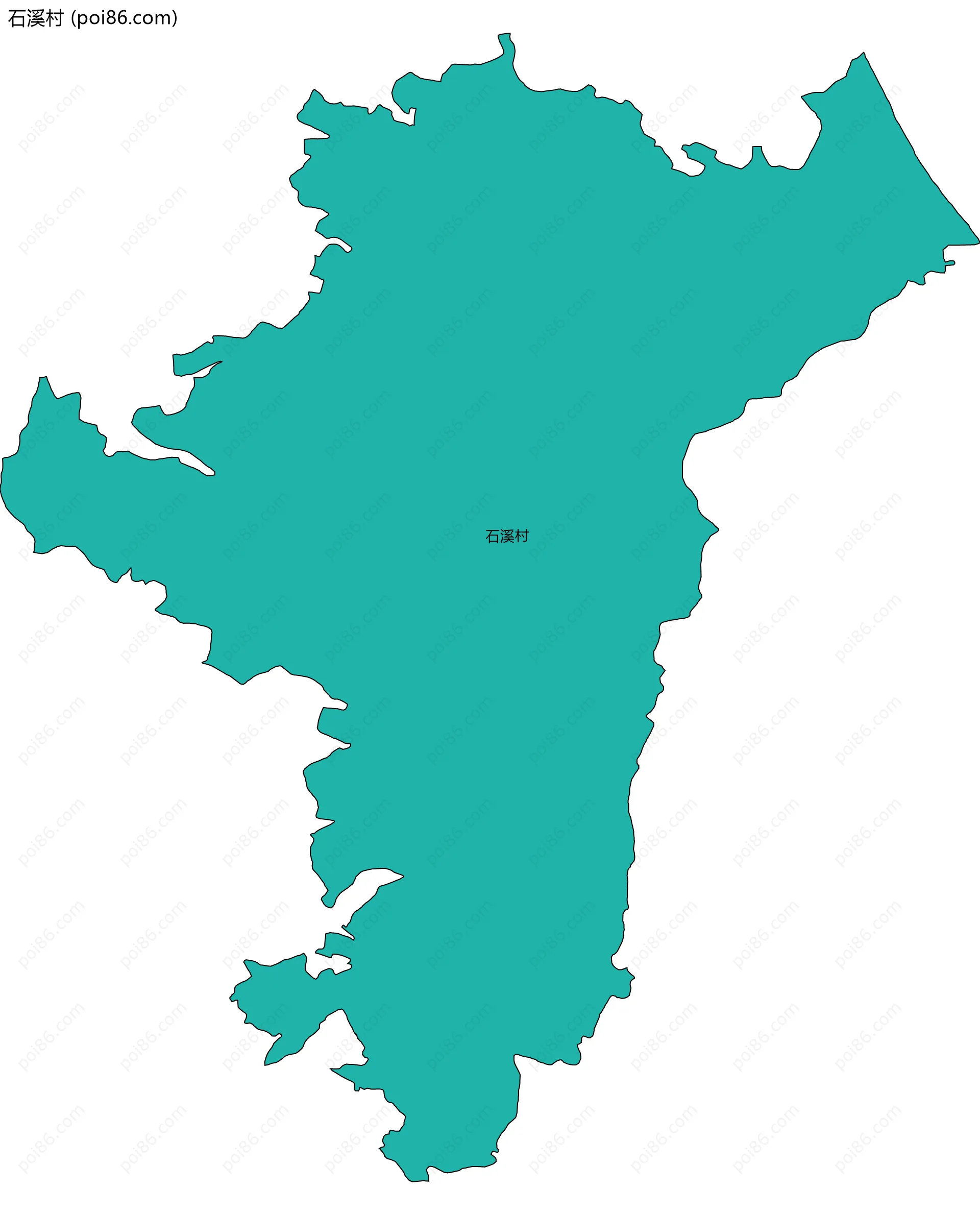 石溪村边界地图