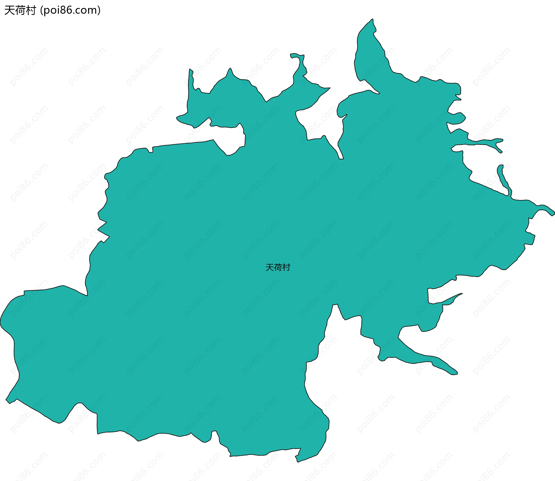 天荷村边界地图