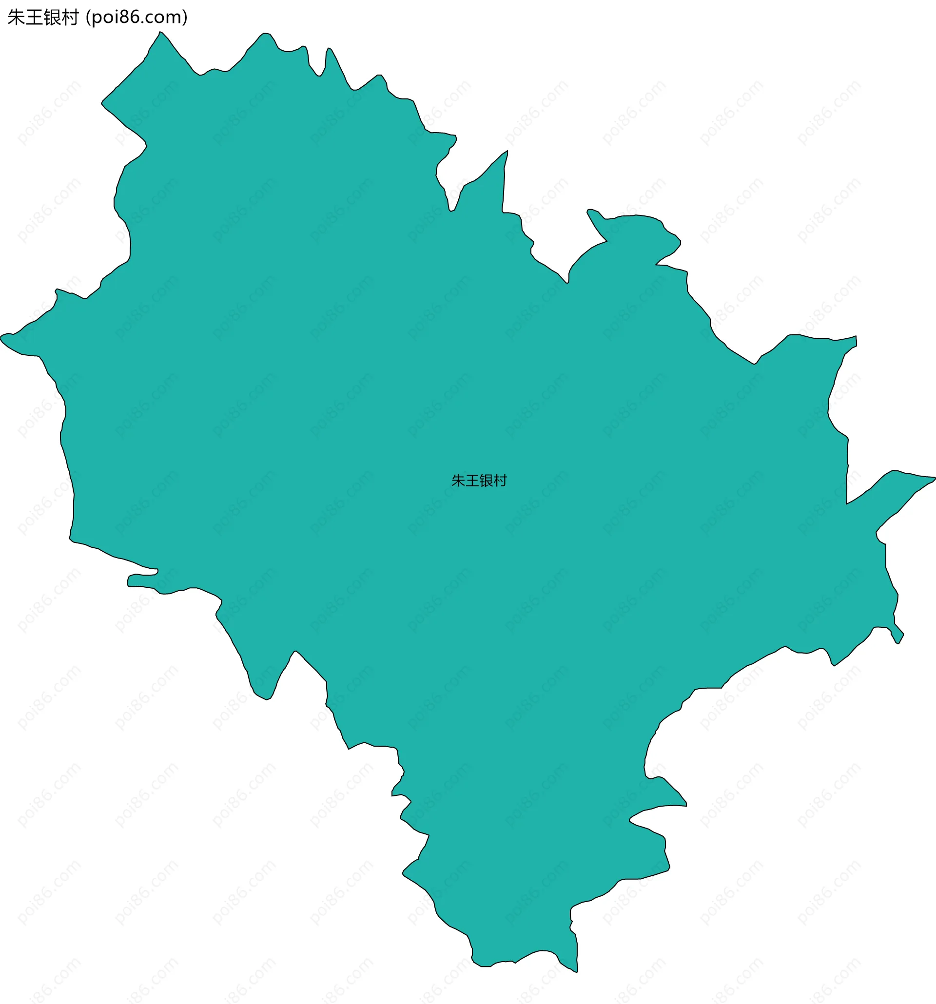 朱王银村边界地图