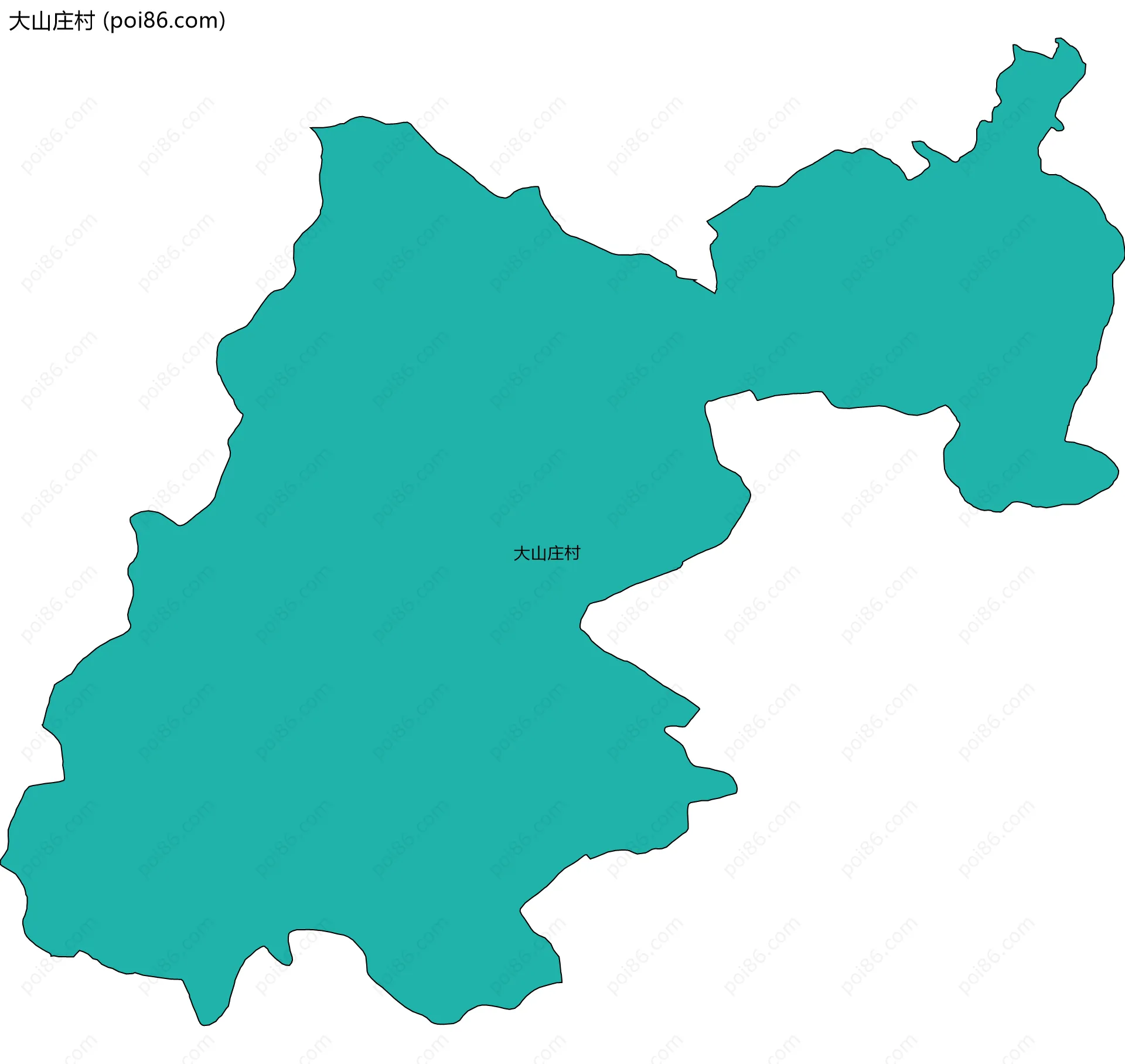 大山庄村边界地图