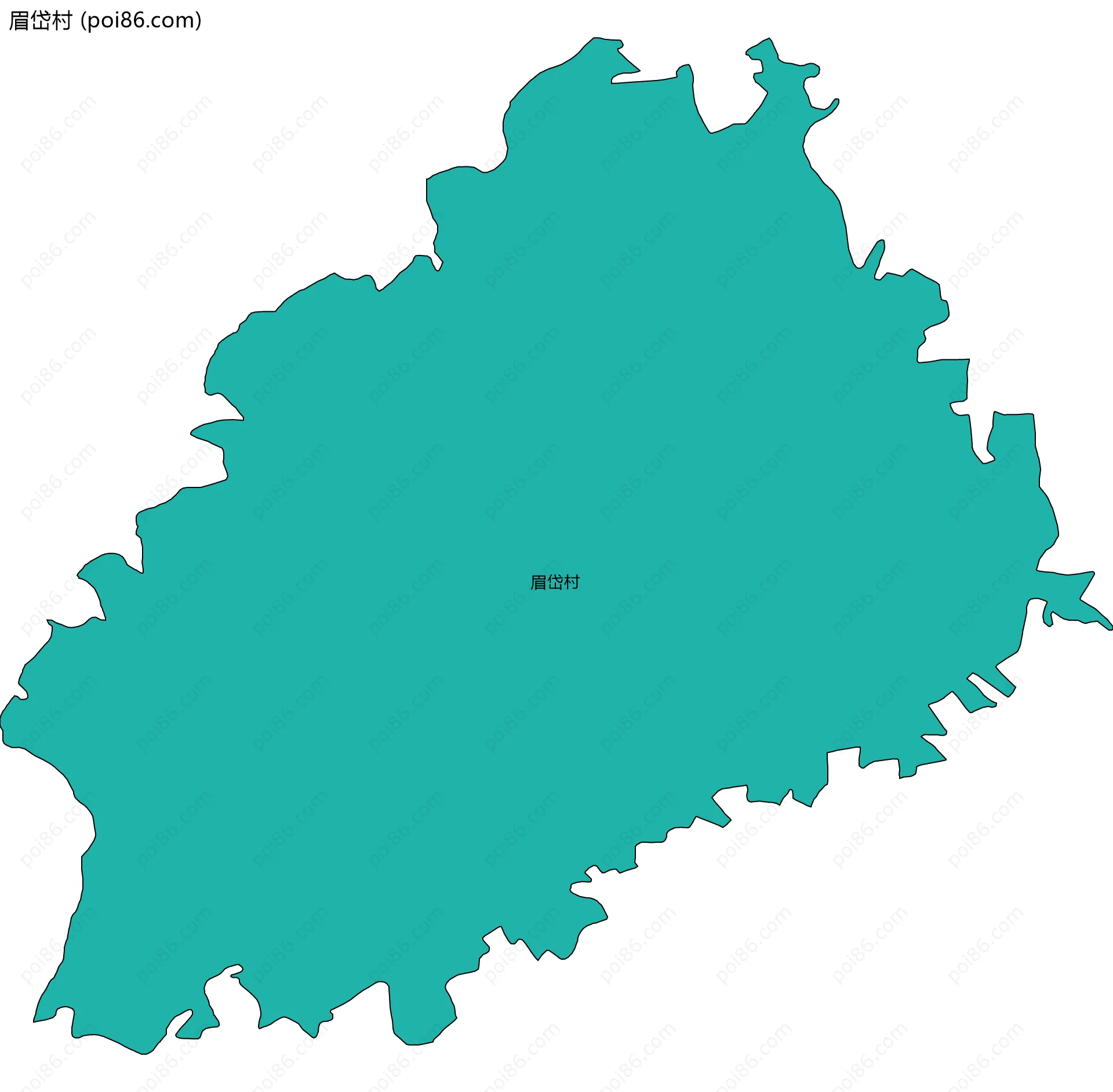 眉岱村边界地图