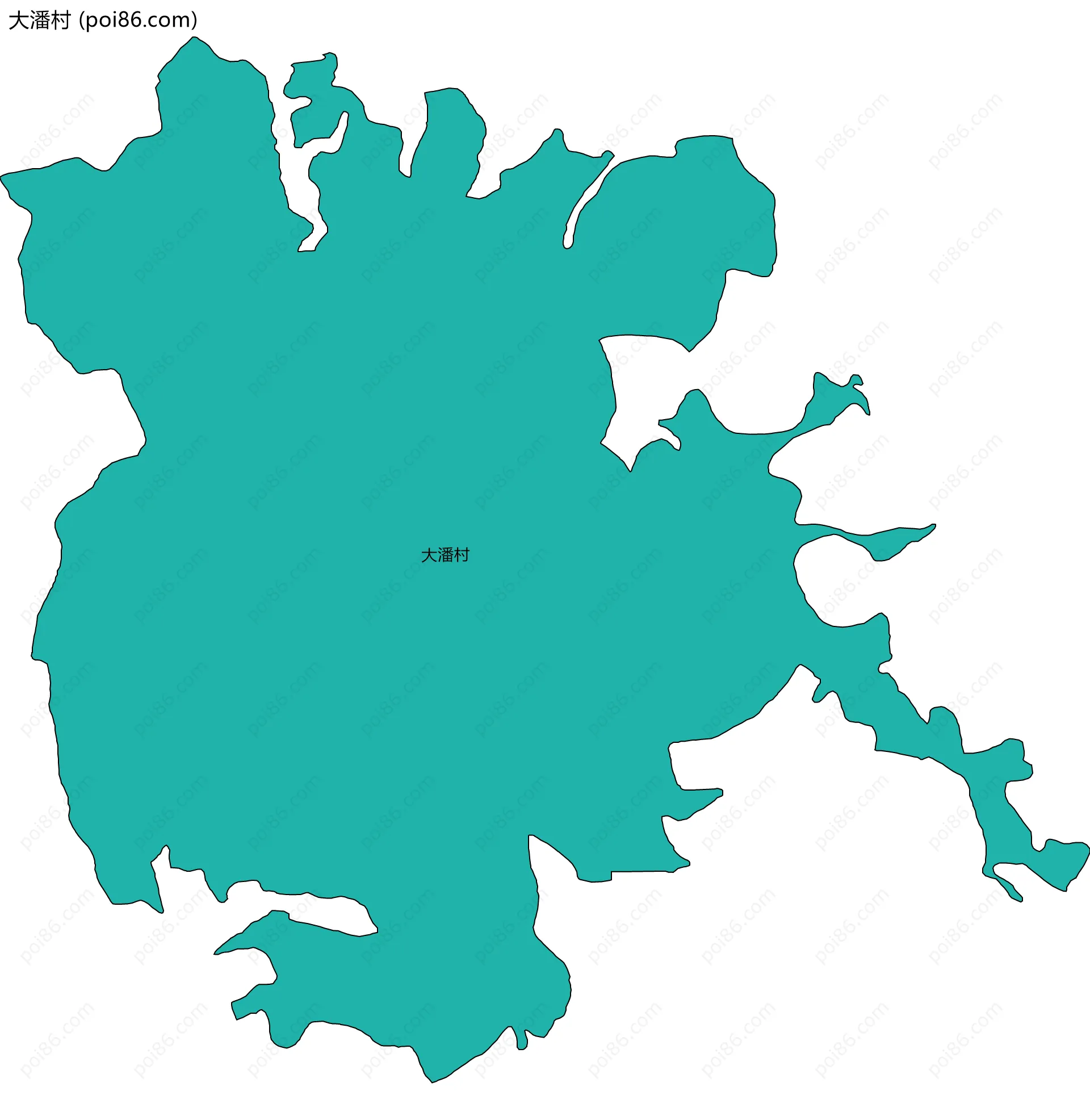 大潘村边界地图