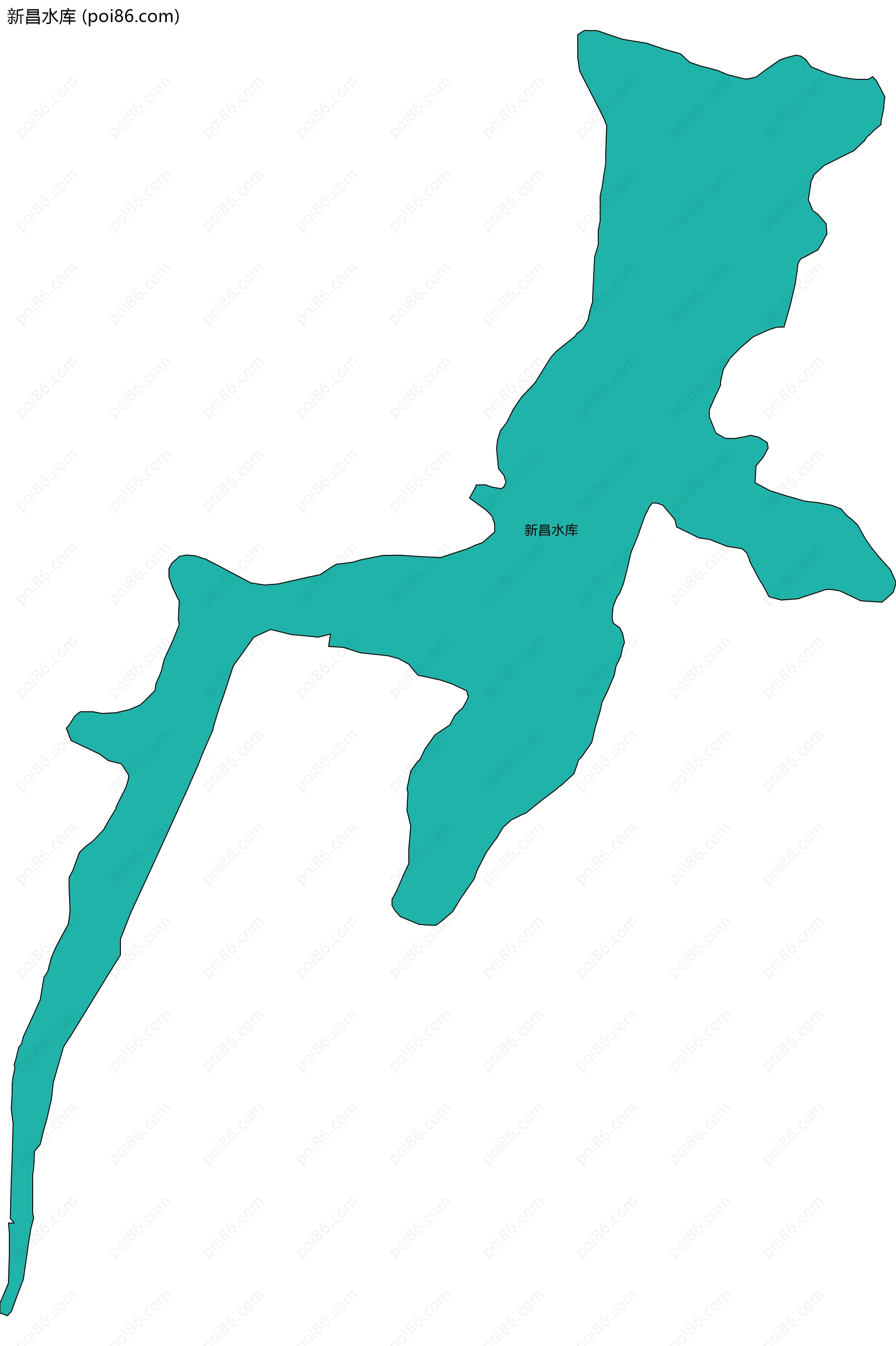 新昌水库边界地图