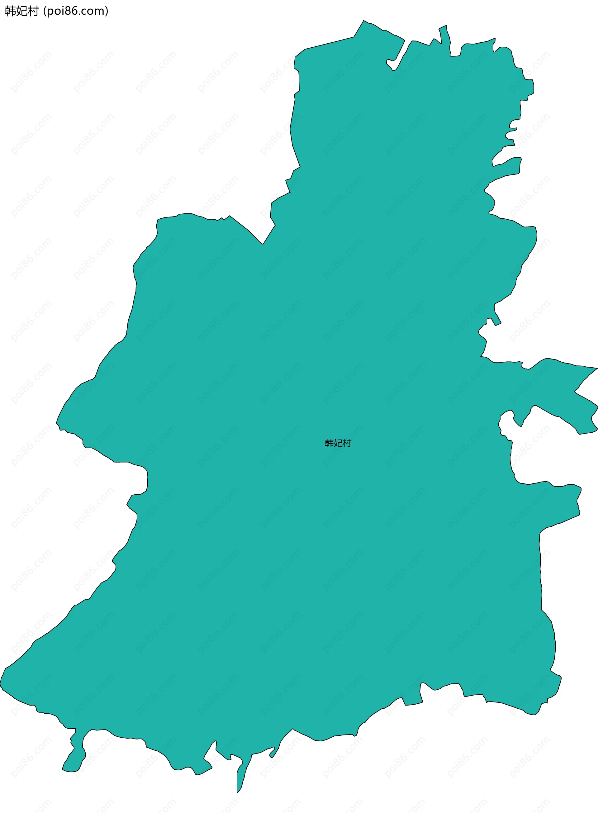 韩妃村边界地图