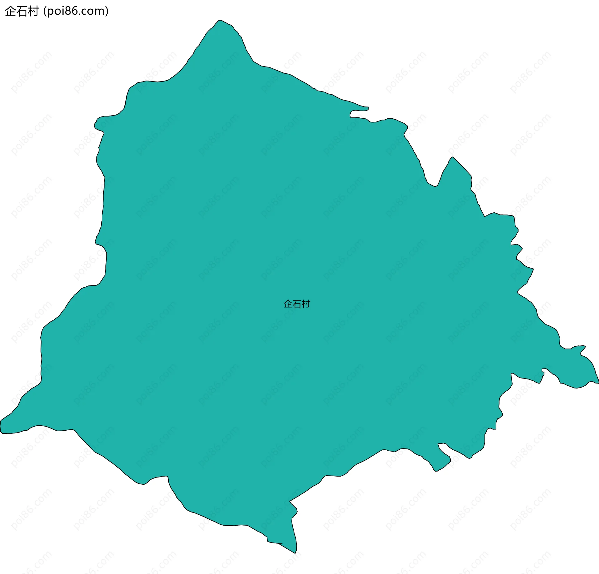 企石村边界地图