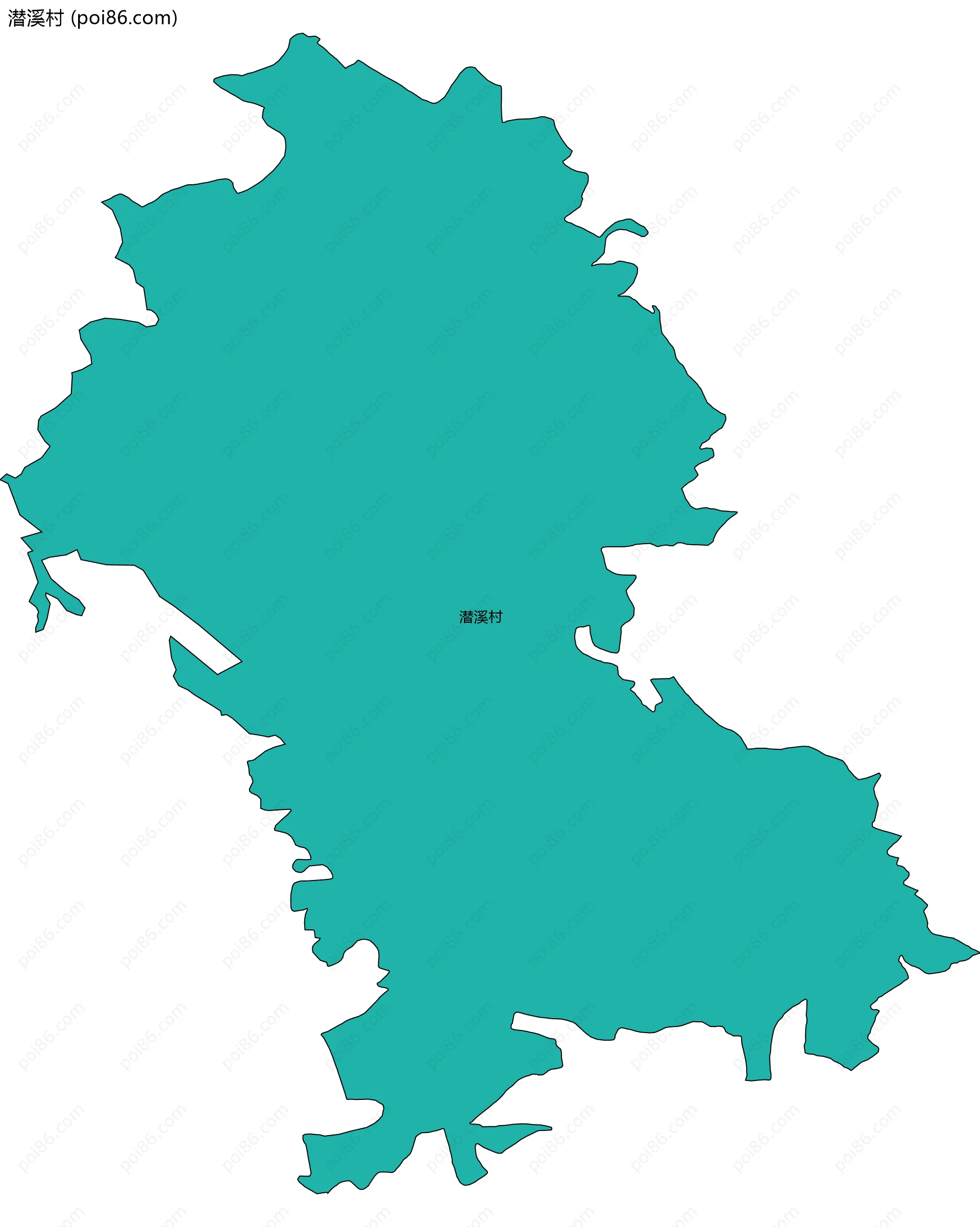 潜溪村边界地图