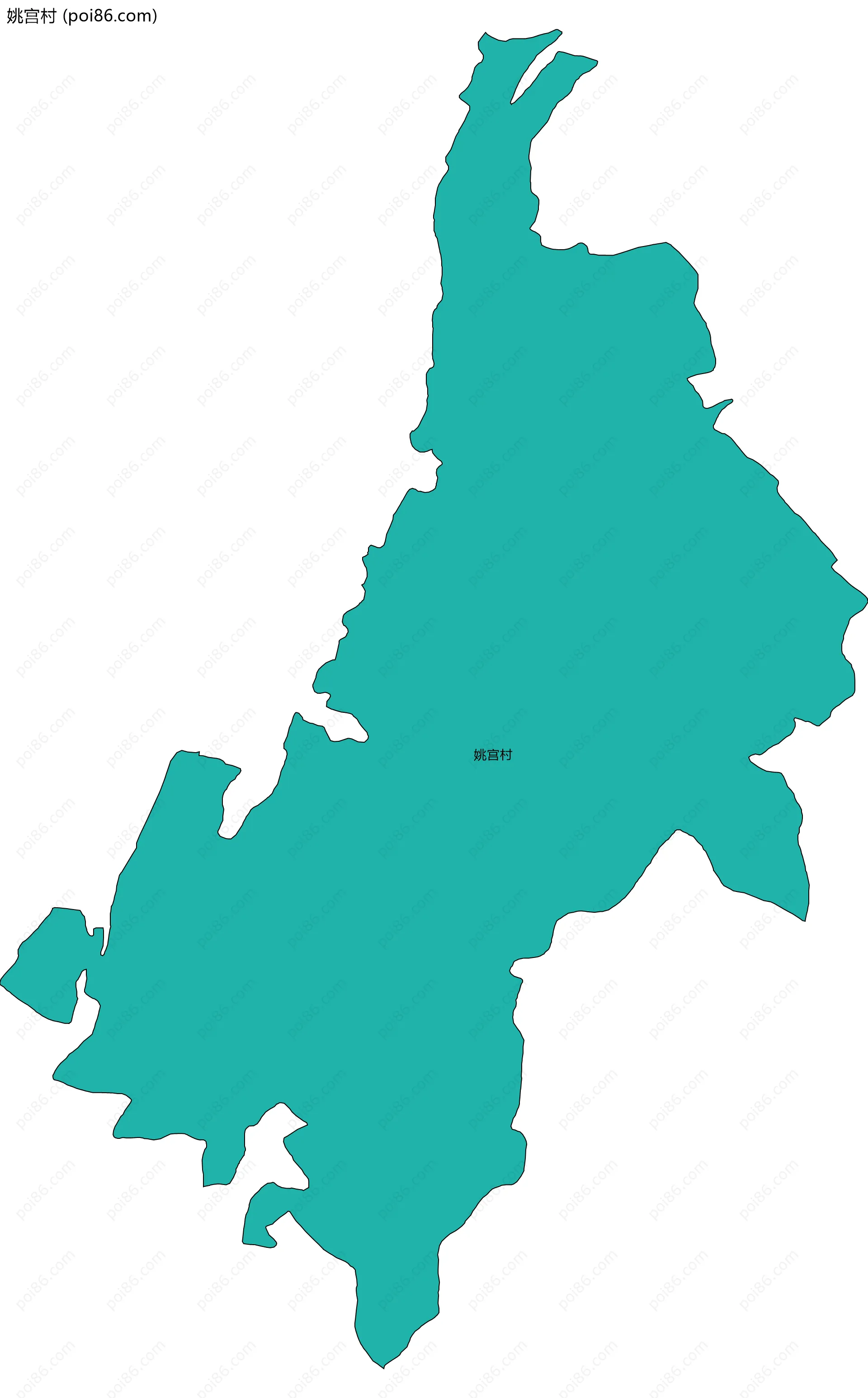 姚宫村边界地图