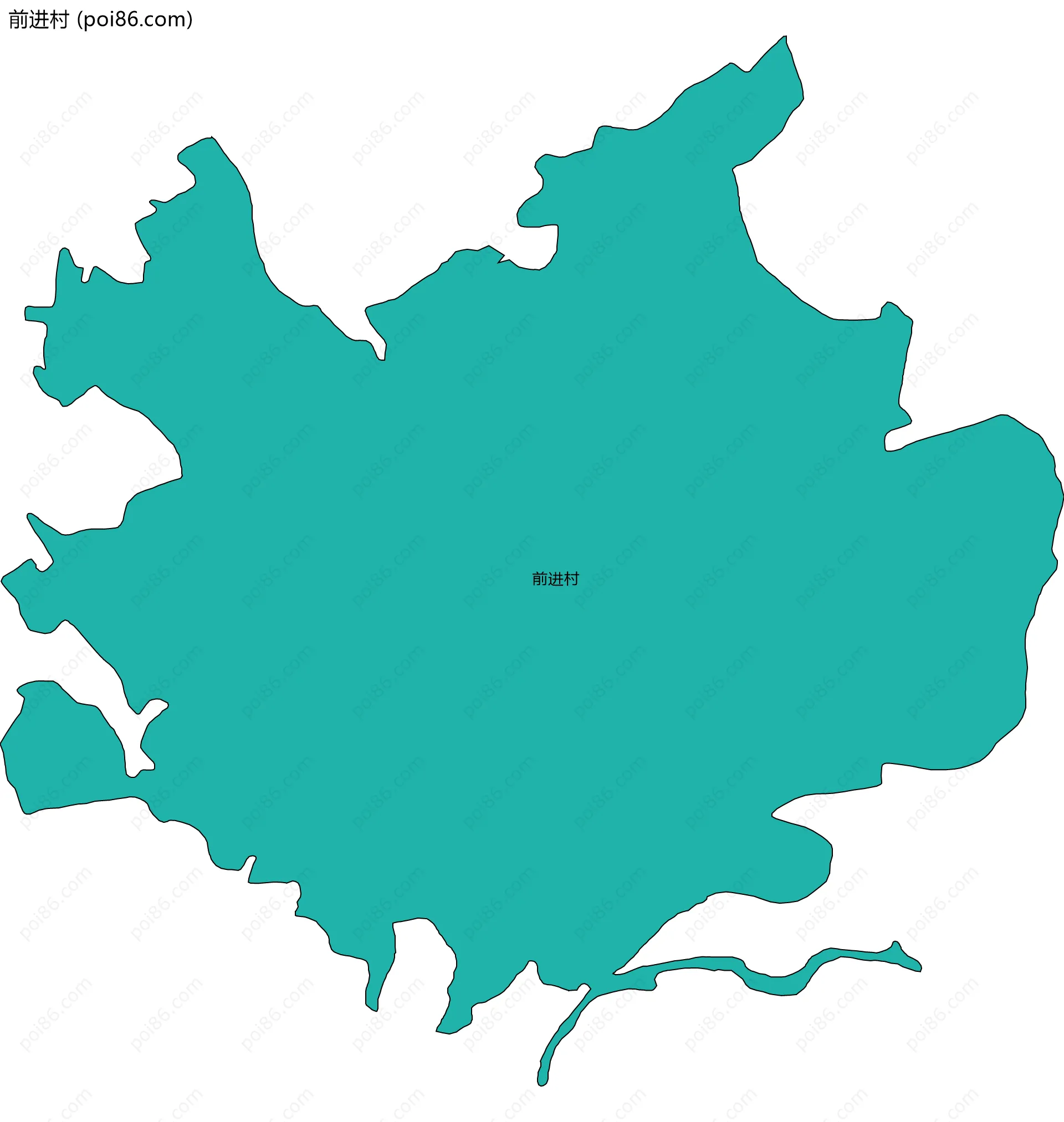 前进村边界地图