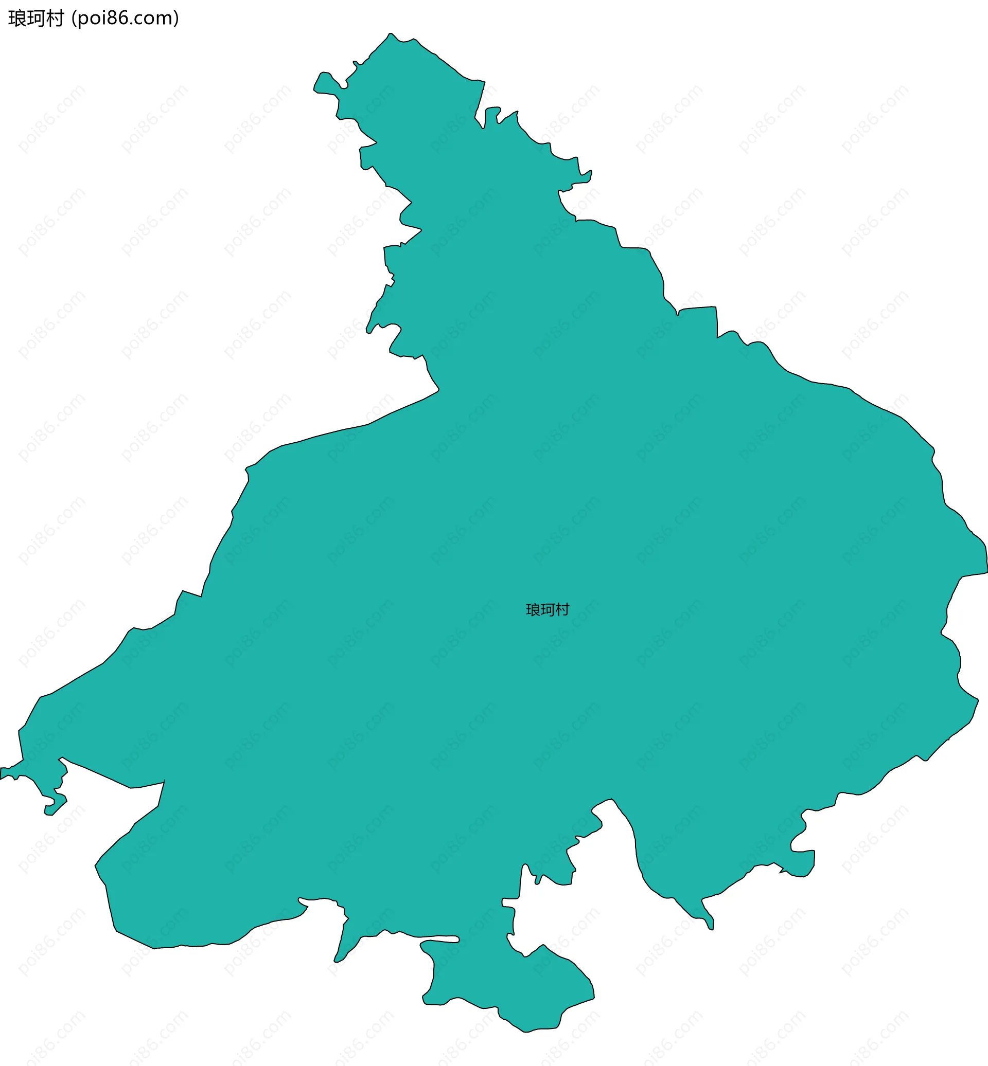 琅珂村边界地图