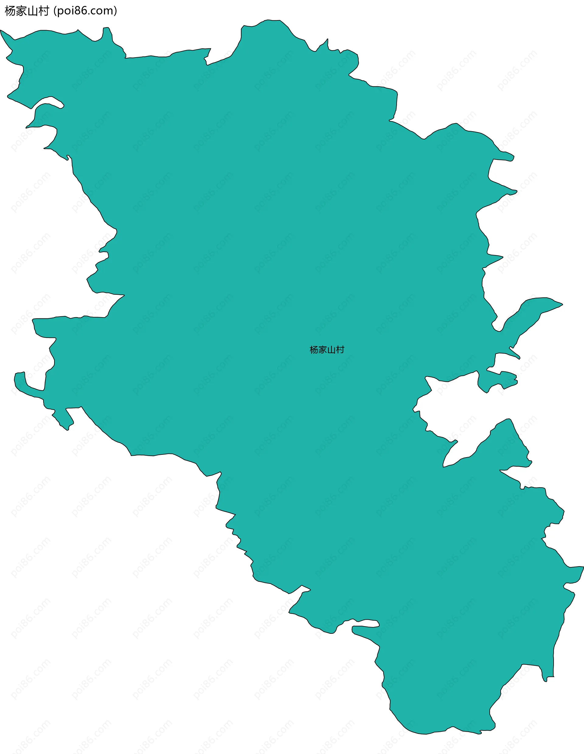 杨家山村边界地图