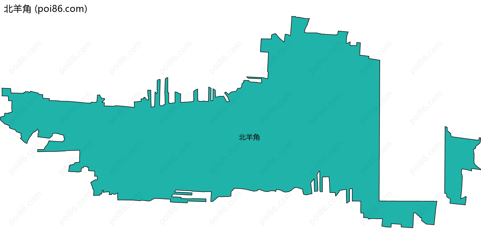 北羊角边界地图