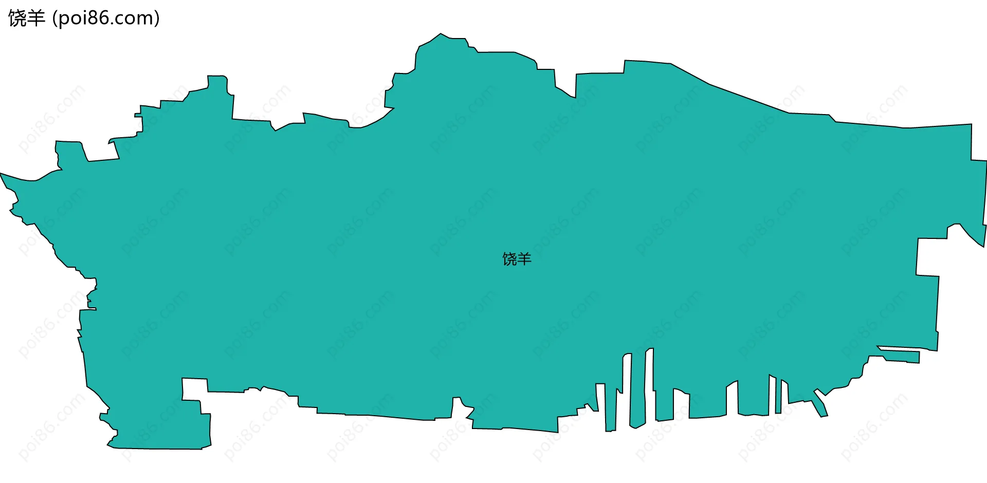 饶羊边界地图