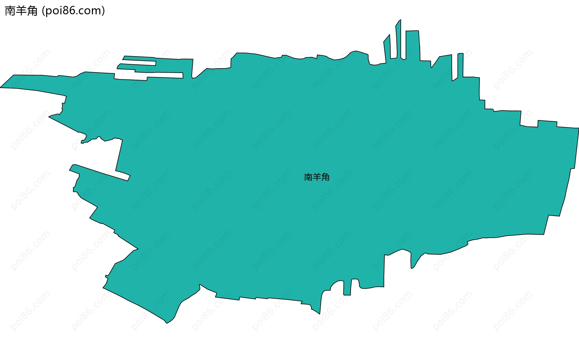 南羊角边界地图